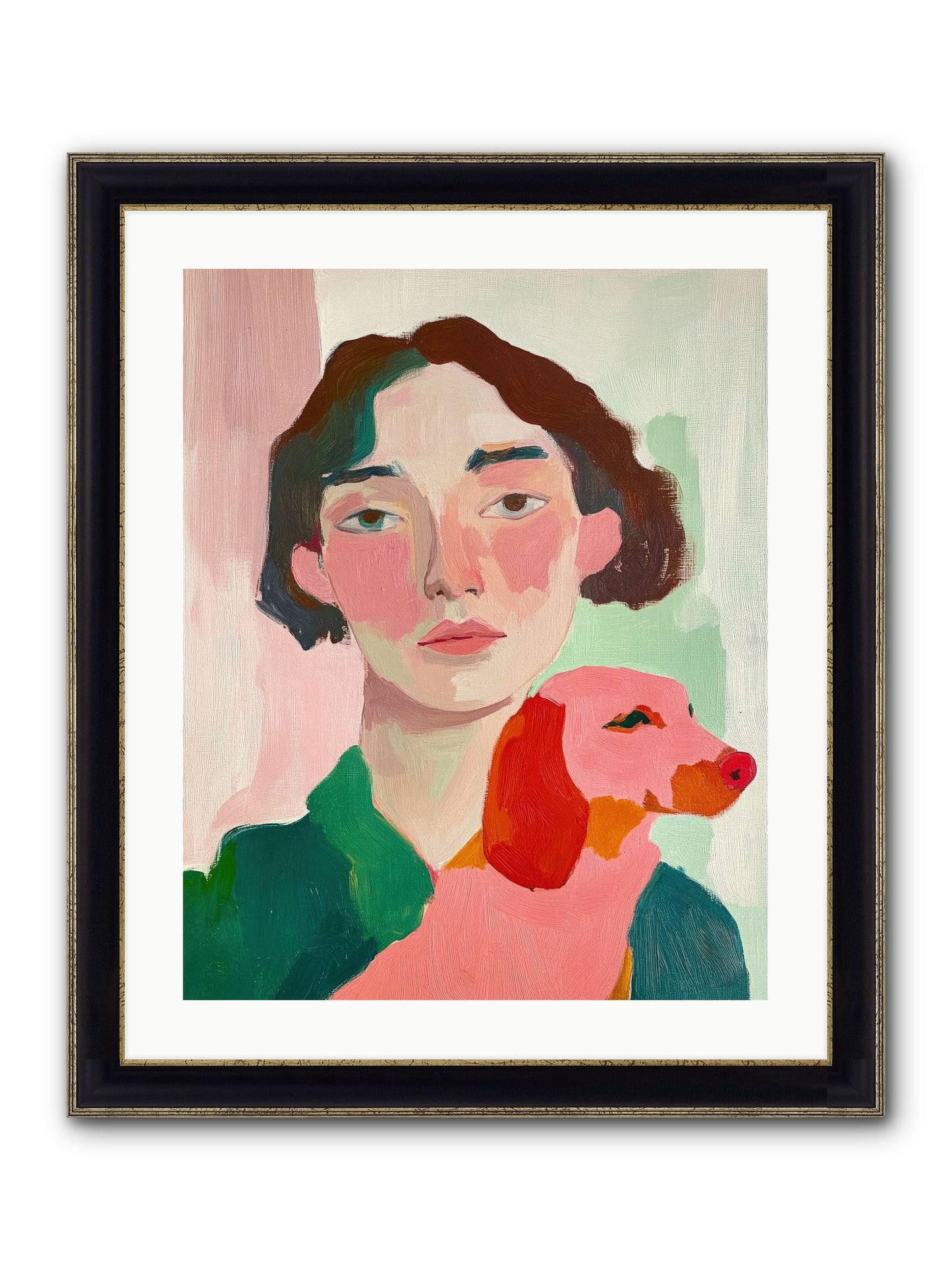 Medici's Love Framed Print - Black & Gold 20x25