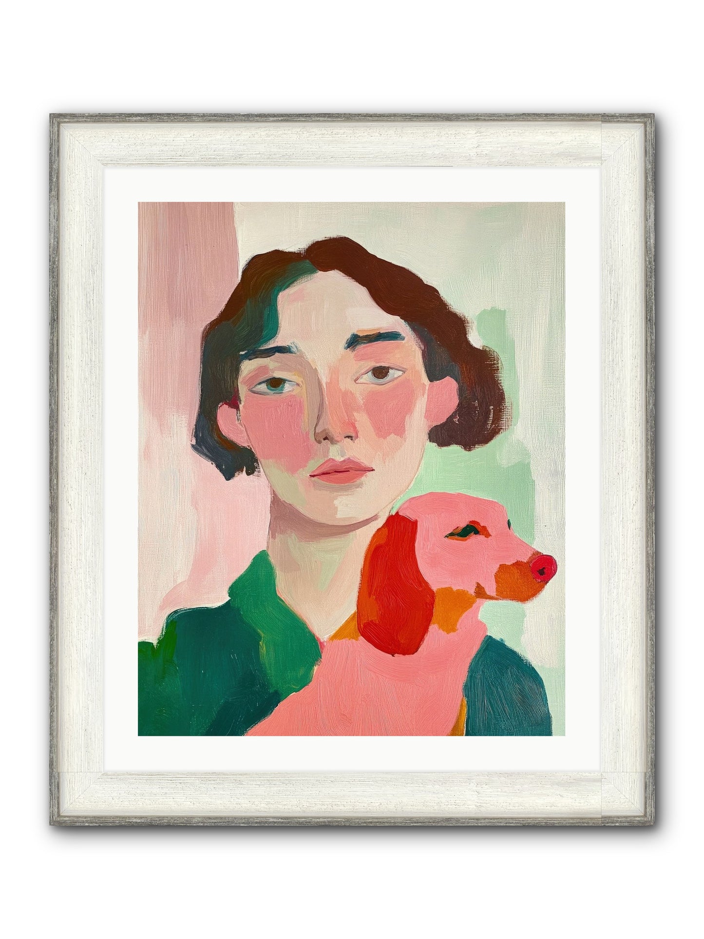Medici's Love Framed Print - Driftwood White 24x30