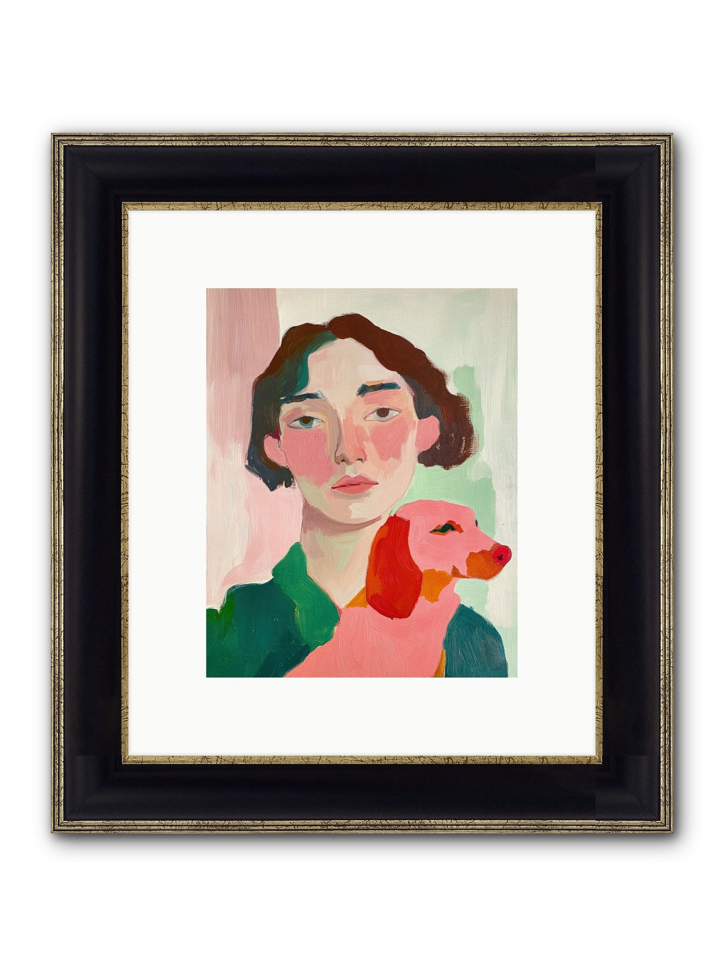 Medici's Love Framed Print - Black & Gold 8x10