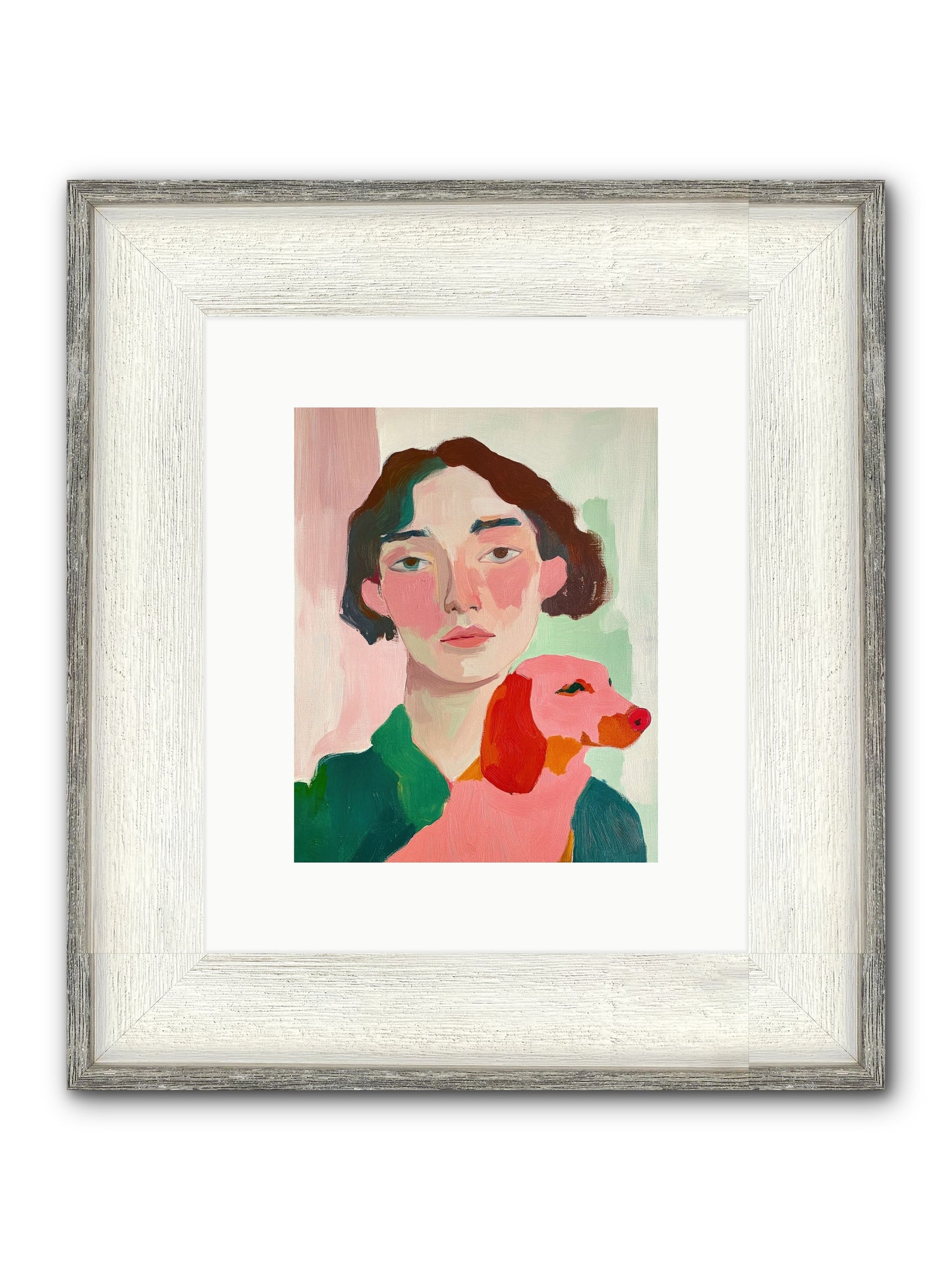 Medici's Love Framed Print - Driftwood White 8x10