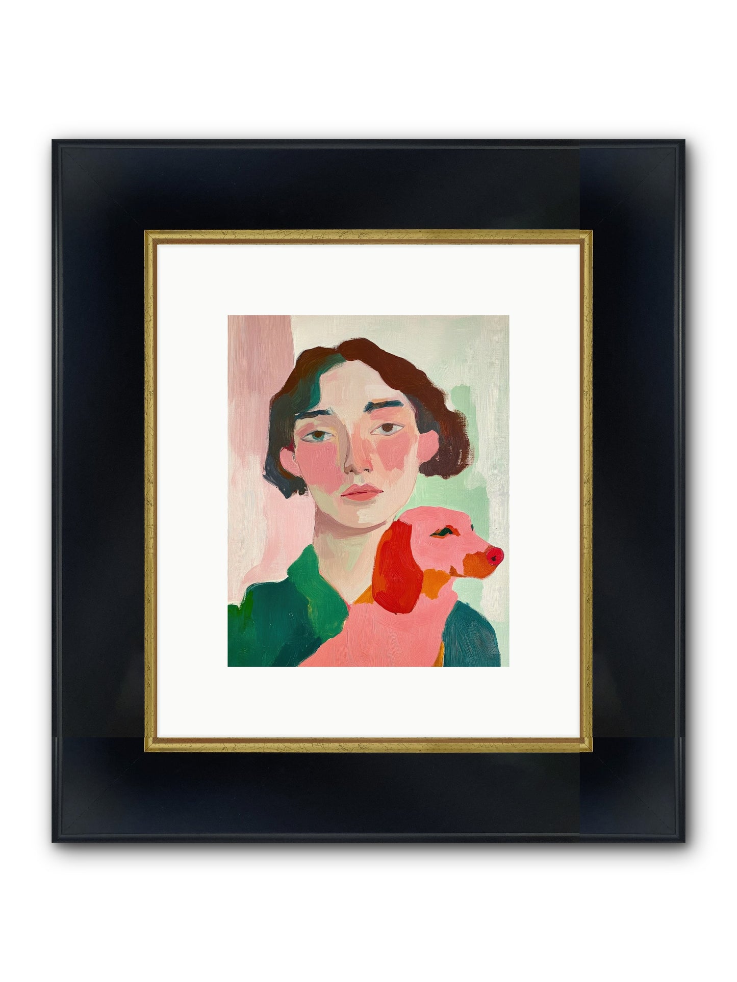 Medici's Love Framed Print - Wide Black w/Gold 8x10