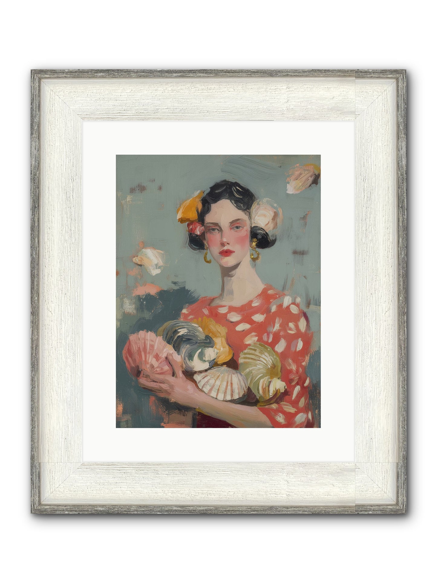 Mediterranean Majesty Framed Print - Driftwood White 12x16