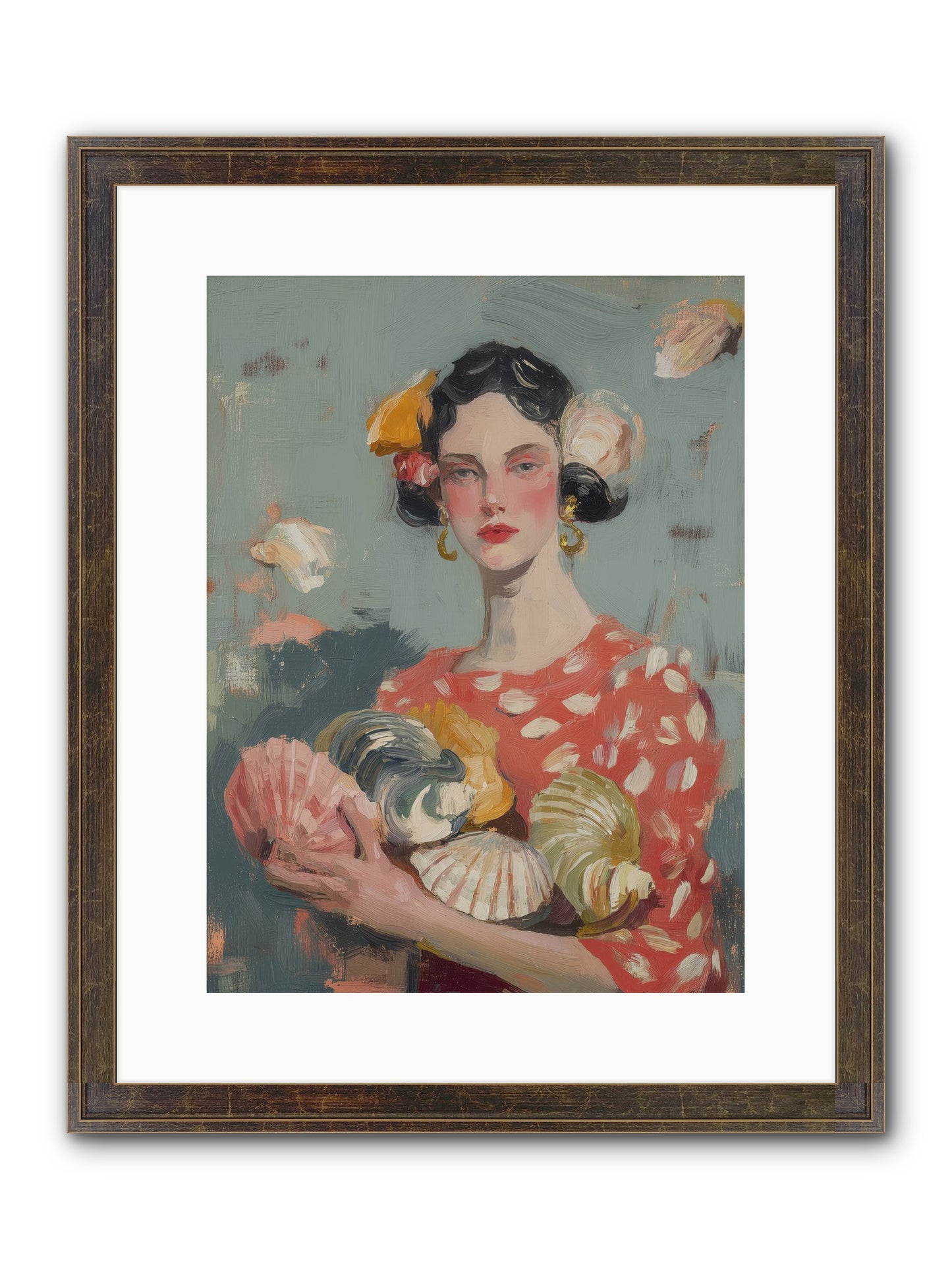 Mediterranean Majesty Framed Print - Slimwoods Black/Gold 12x16