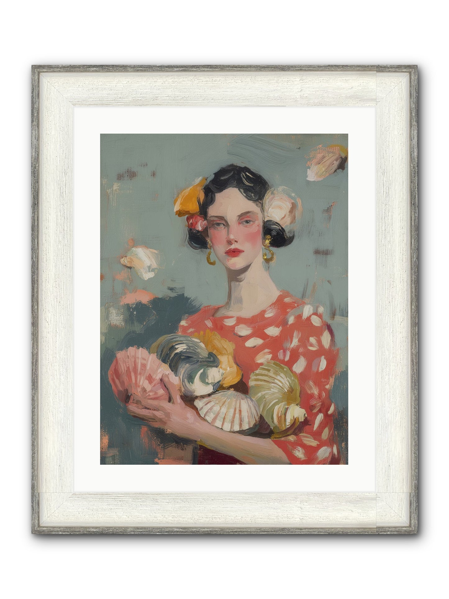 Mediterranean Majesty Framed Print - Driftwood White 18x24