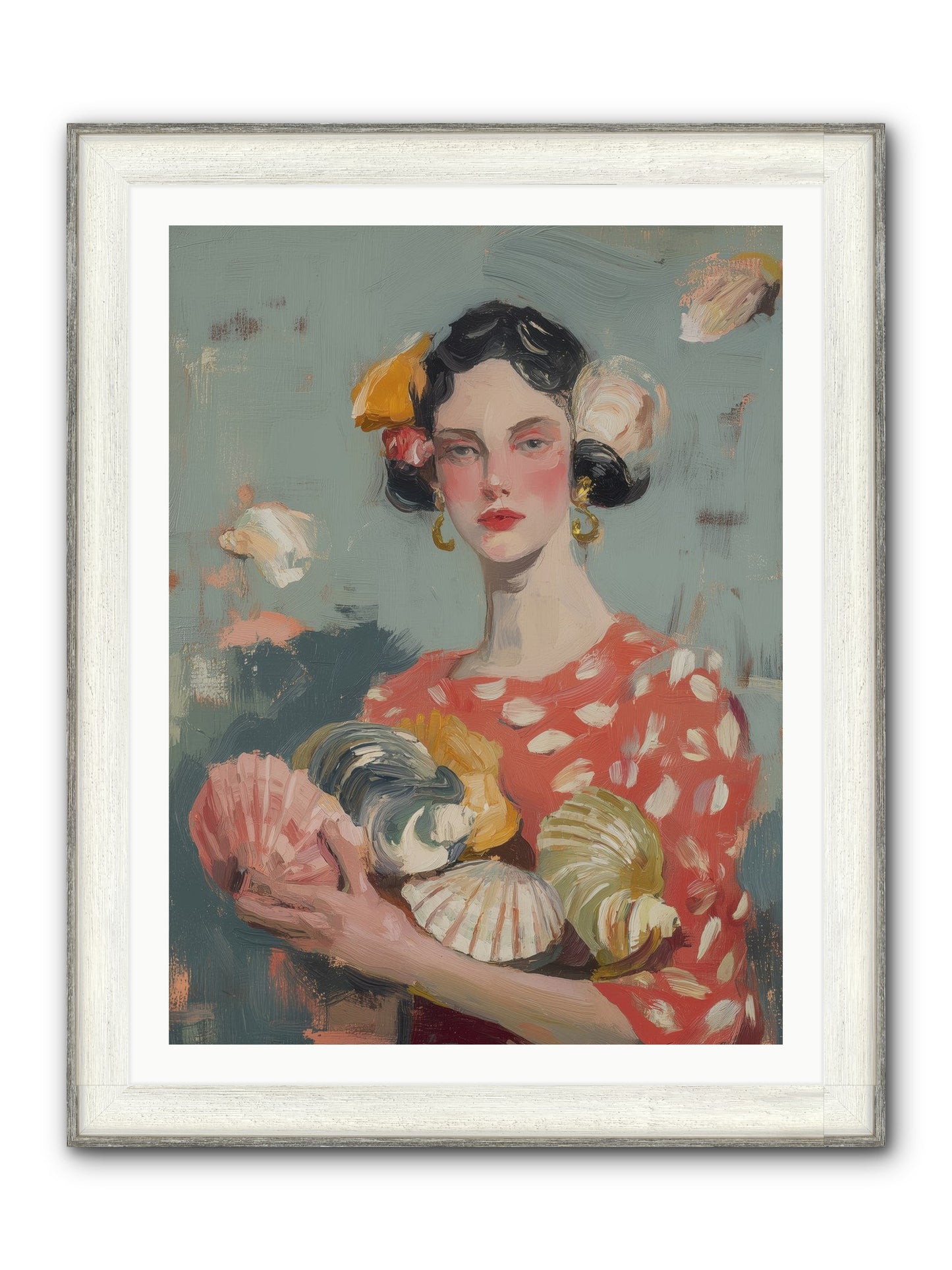 Mediterranean Majesty Framed Print - Driftwood White 30x40