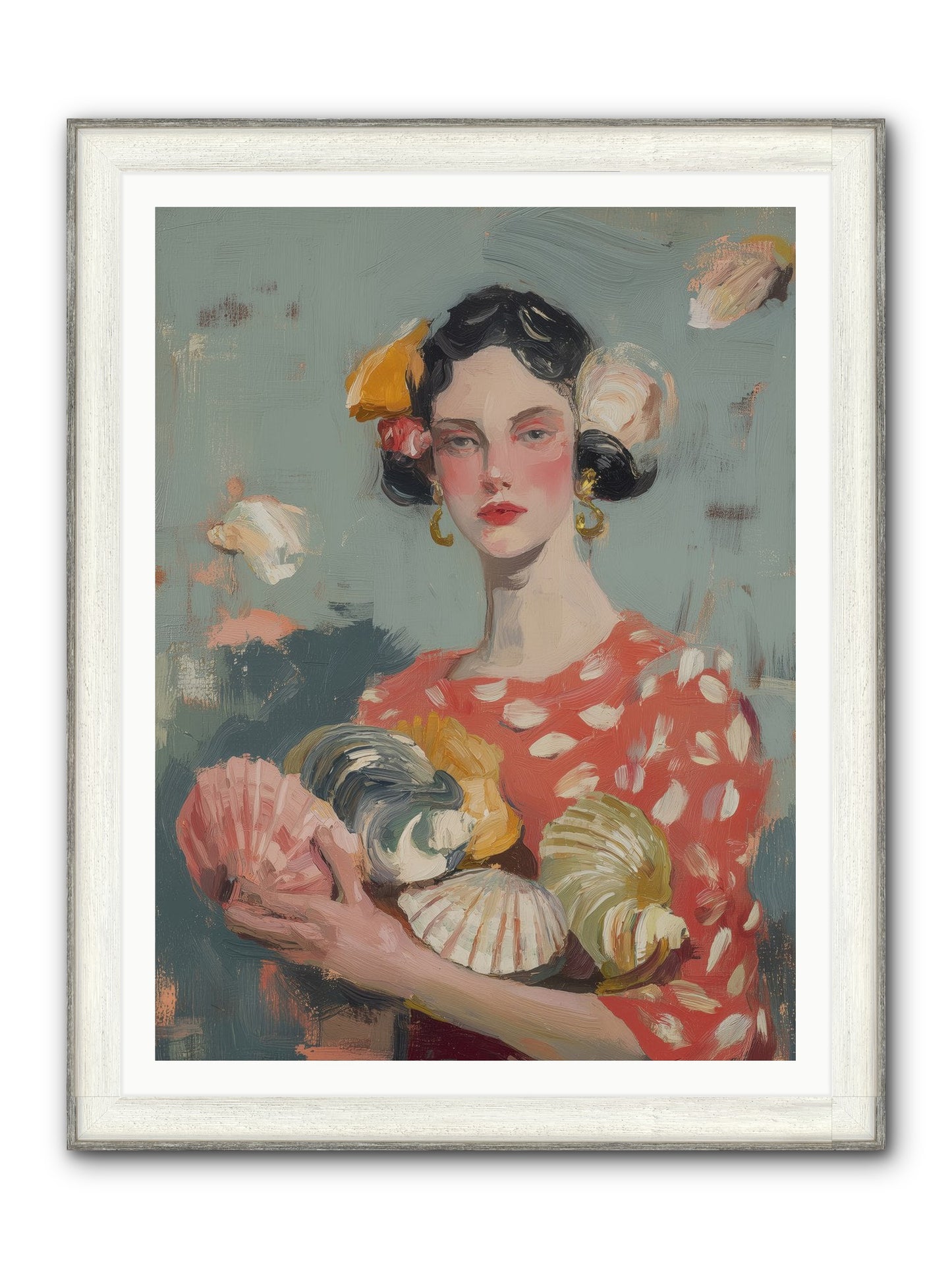 Mediterranean Majesty Framed Print - Driftwood White 36x48
