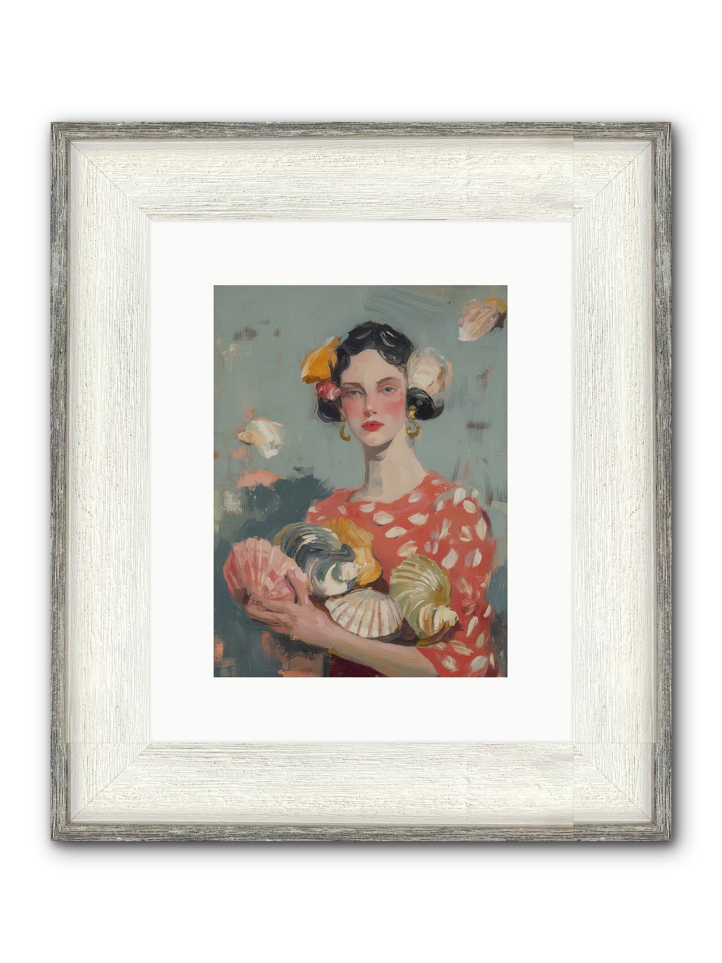 Mediterranean Majesty Framed Print - Driftwood White 9x12