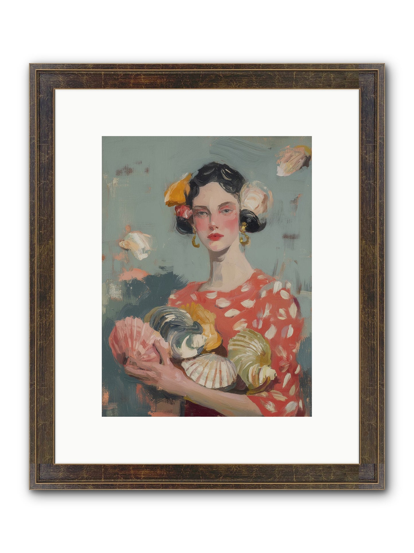 Mediterranean Majesty Framed Print - Slimwoods Black/Gold 9x12