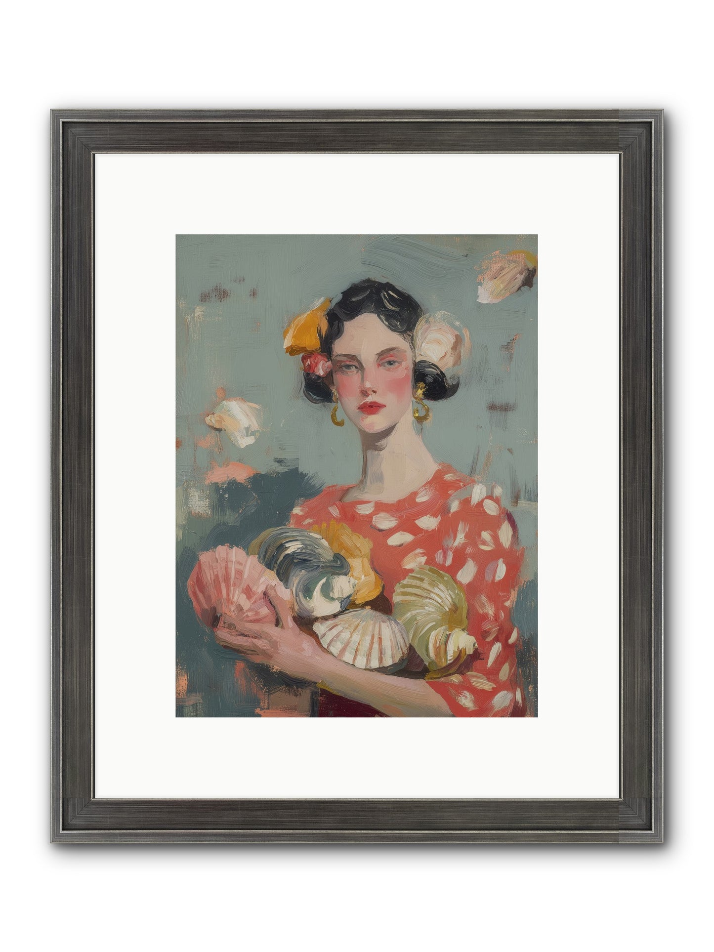 Mediterranean Majesty Framed Print - Slimwoods Black/Silver 9x12