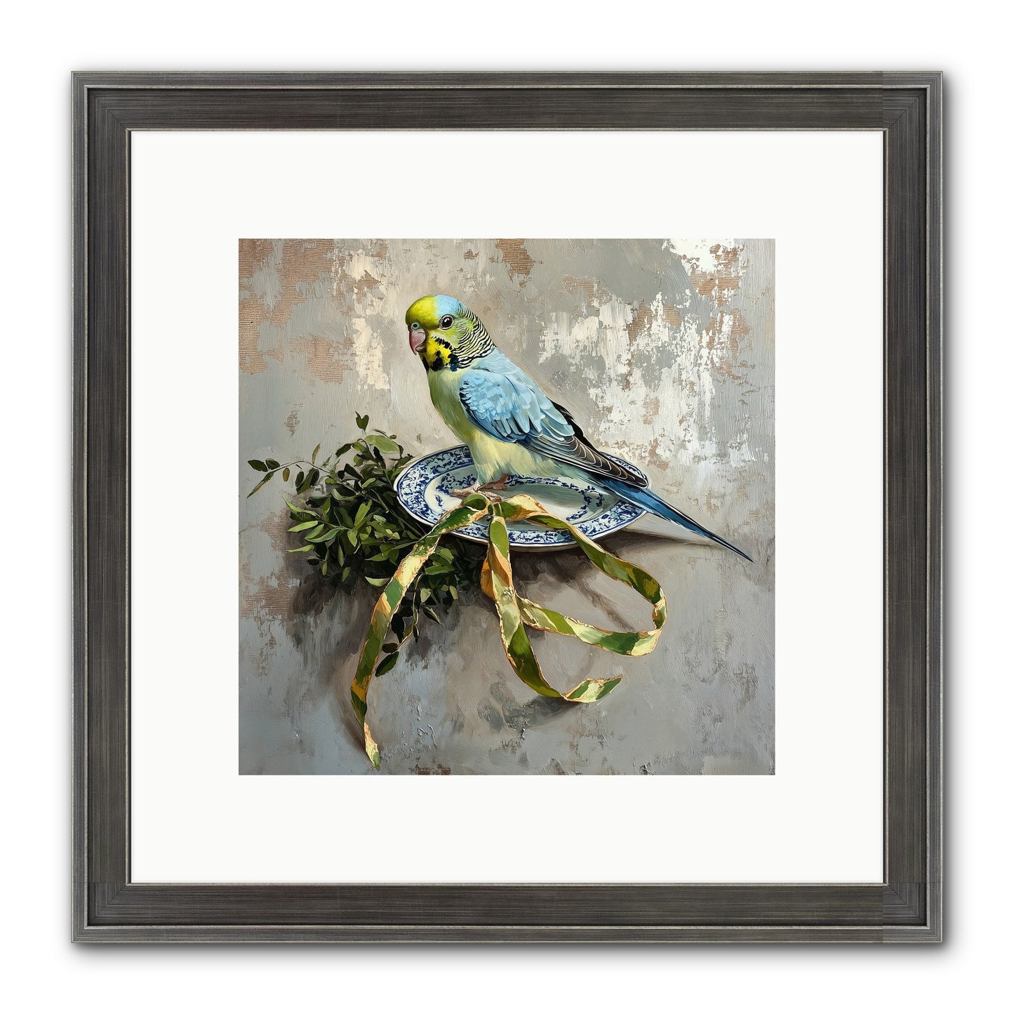 Melodious Perch Framed Print - Slimwoods Black/Silver 10x10