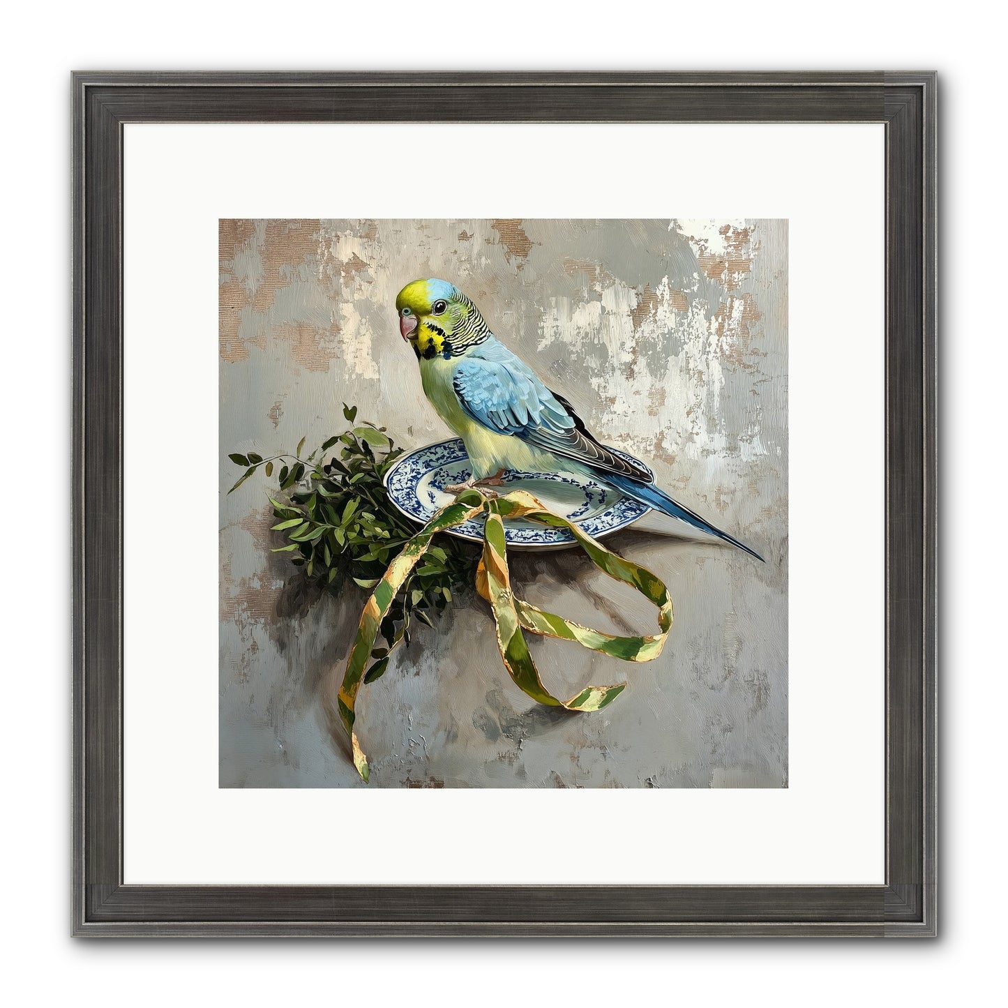 Melodious Perch Framed Print - Slimwoods Black/Silver 12x12