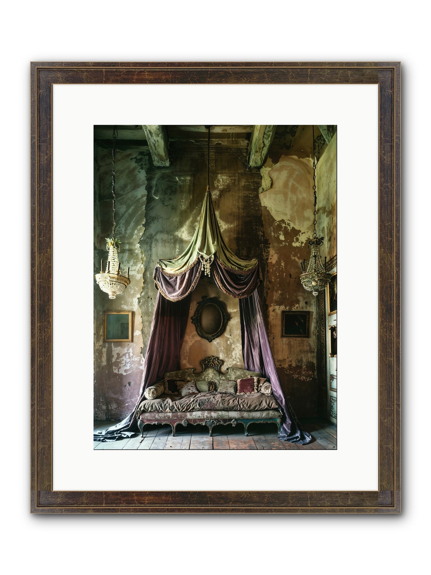 Memoirs Of A Gilded Slumber Framed Print - Slimwoods Black/Gold 12x16