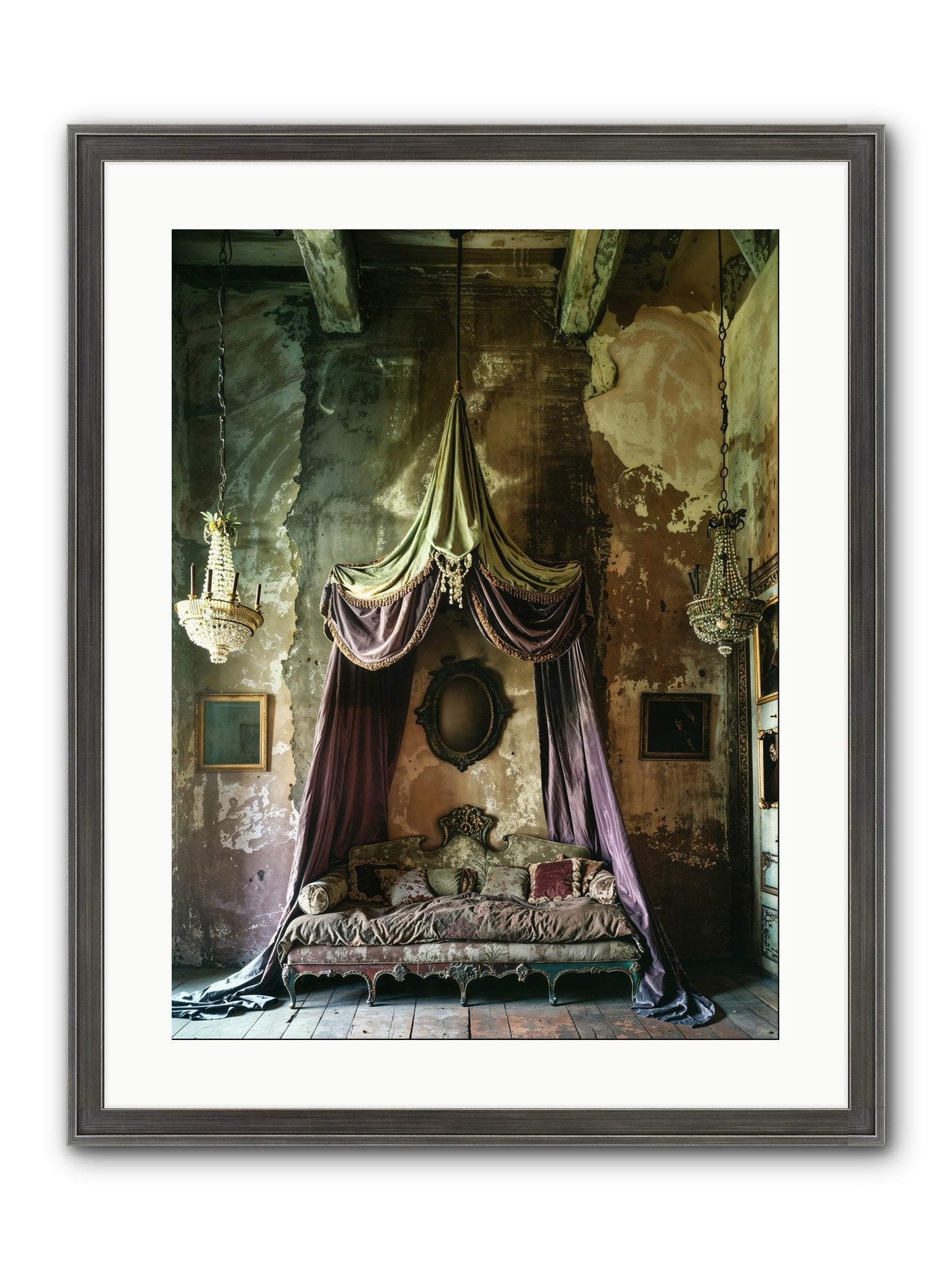 Memoirs Of A Gilded Slumber Framed Print - Slimwoods Black/Silver 18x24