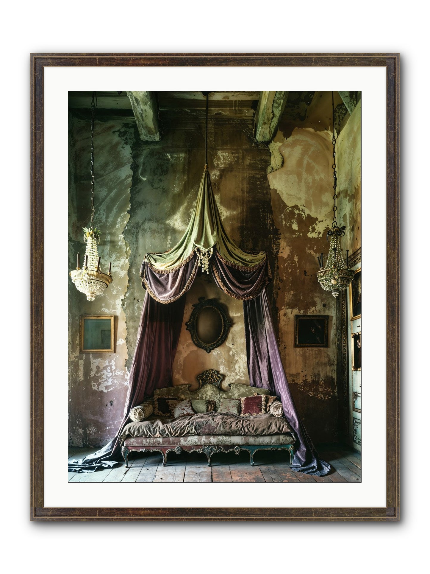 Memoirs Of A Gilded Slumber Framed Print - Slimwoods Black/Gold 24x32
