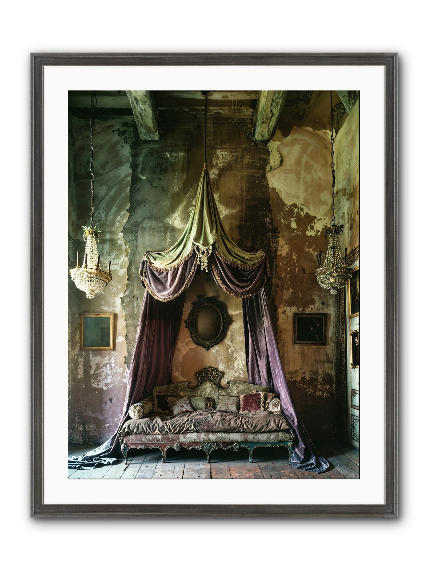 Memoirs Of A Gilded Slumber Framed Print - Slimwoods Black/Silver 24x32