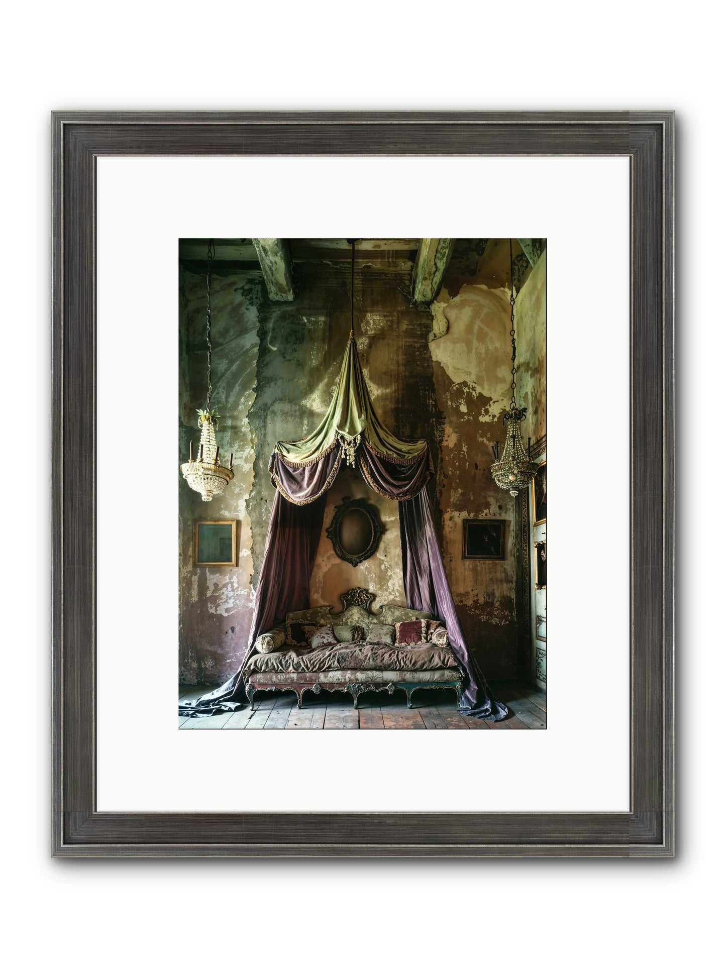 Memoirs Of A Gilded Slumber Framed Print - Slimwoods Black/Silver 9x12