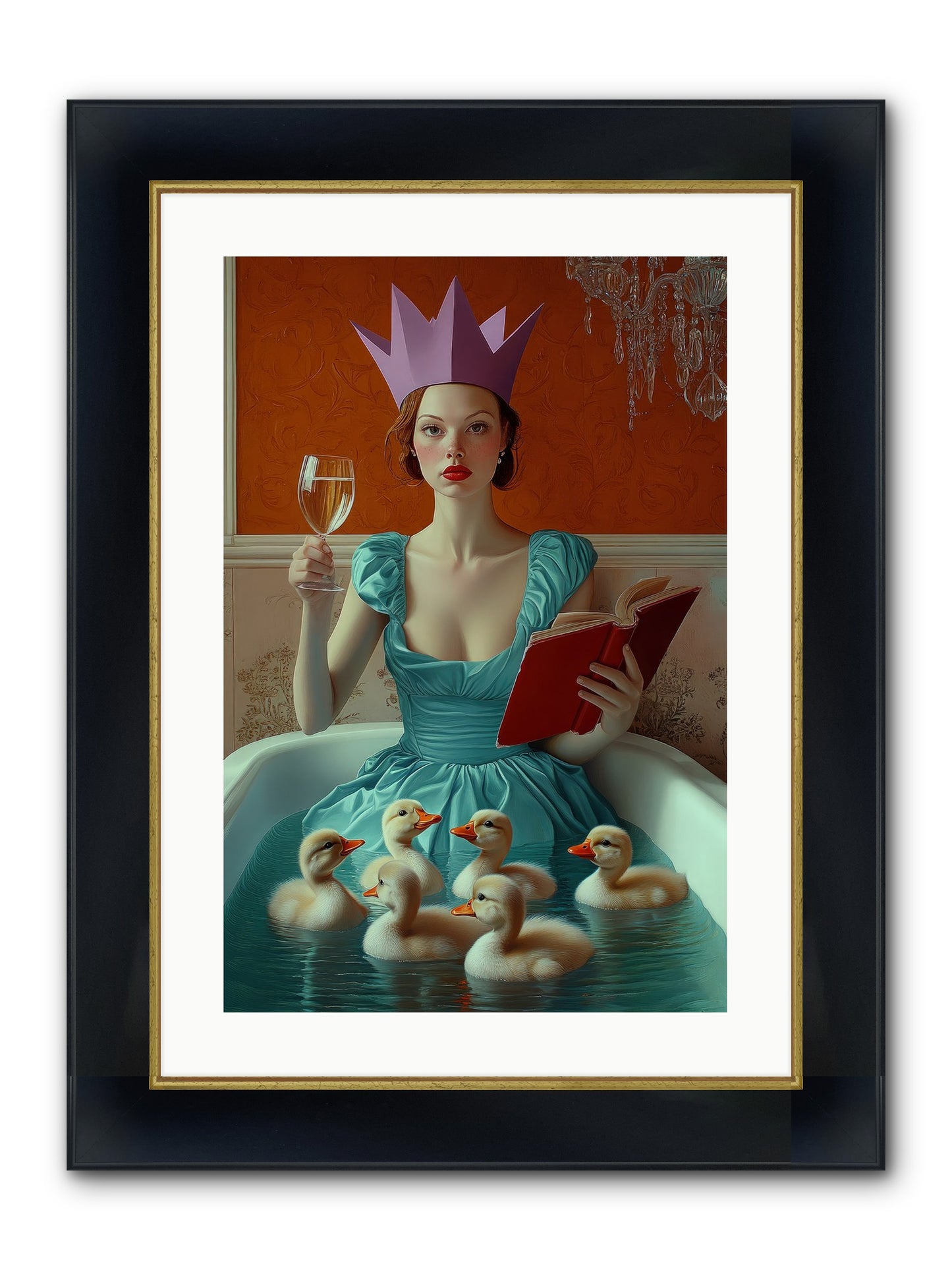 Memoirs Of Divine Mischief Framed Print - Wide Black w/Gold 16x24