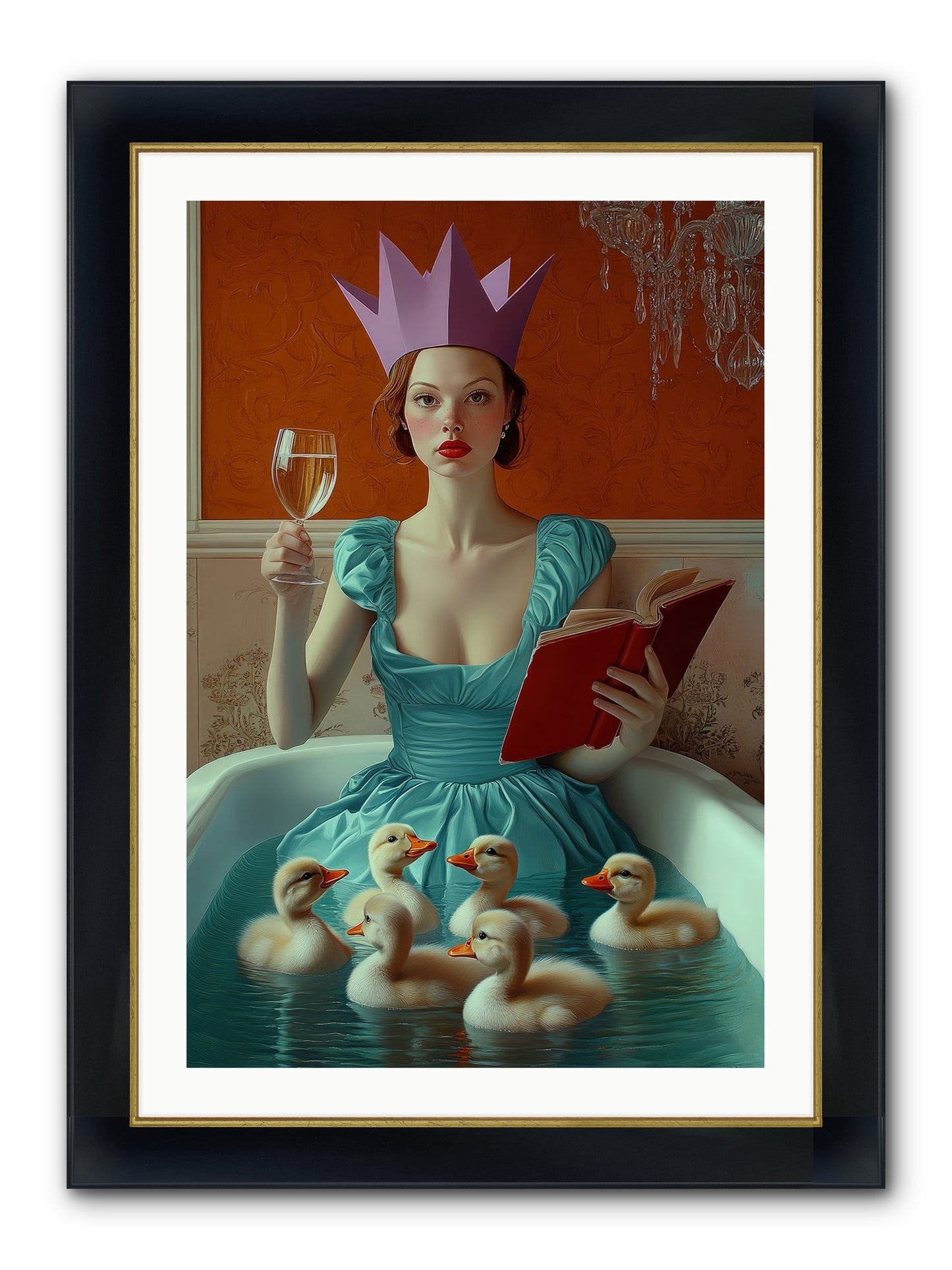 Memoirs Of Divine Mischief Framed Print - Wide Black w/Gold 24x36