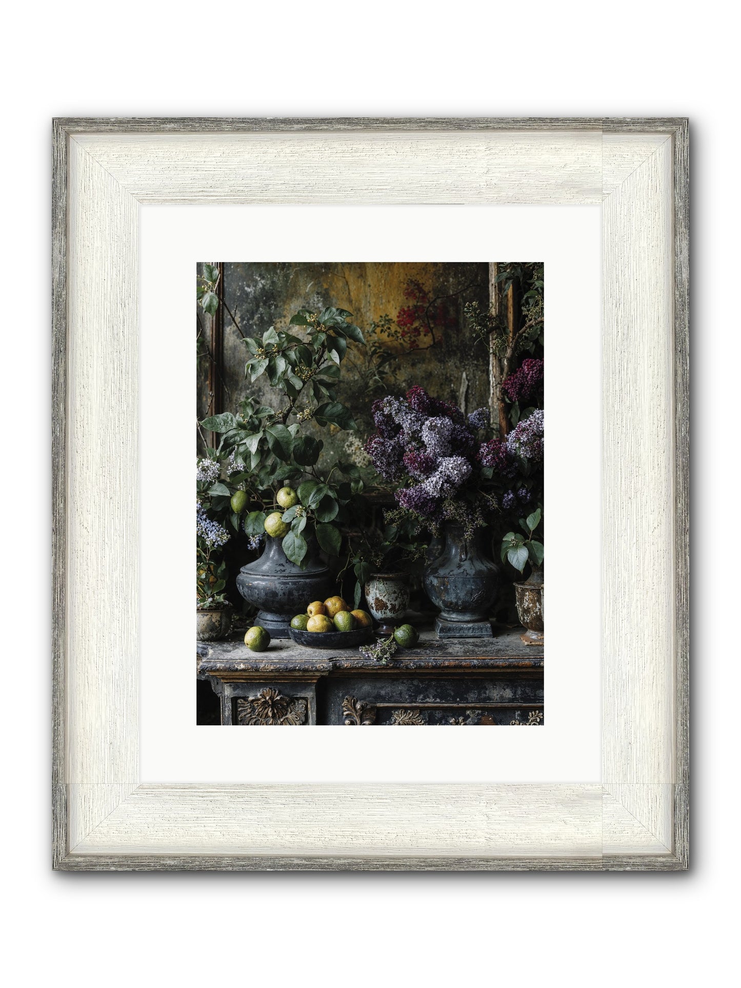 Memory Blooming Framed Print - Driftwood White 12x16