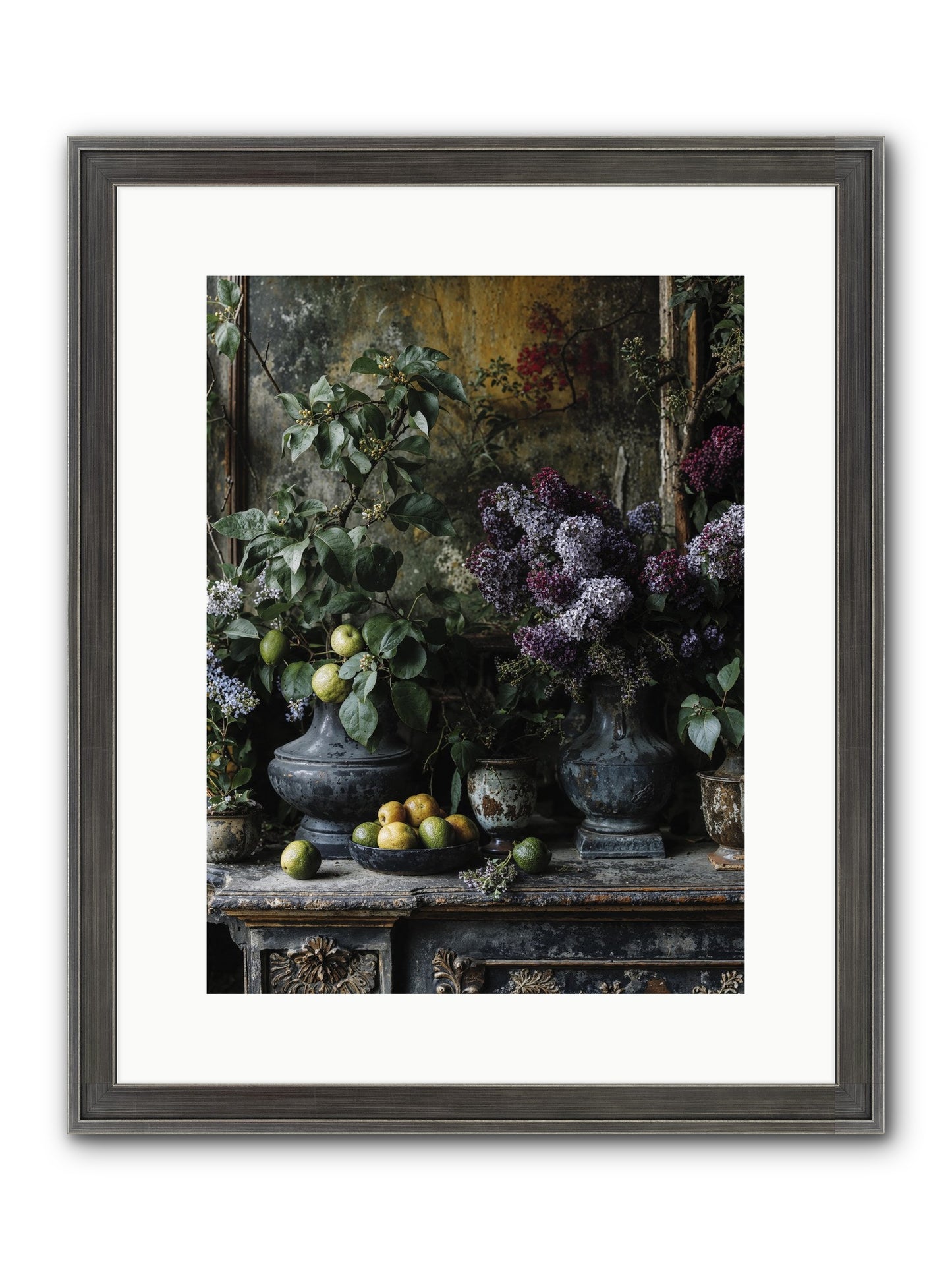 Memory Blooming Framed Print - Slimwoods Black/Silver 12x16