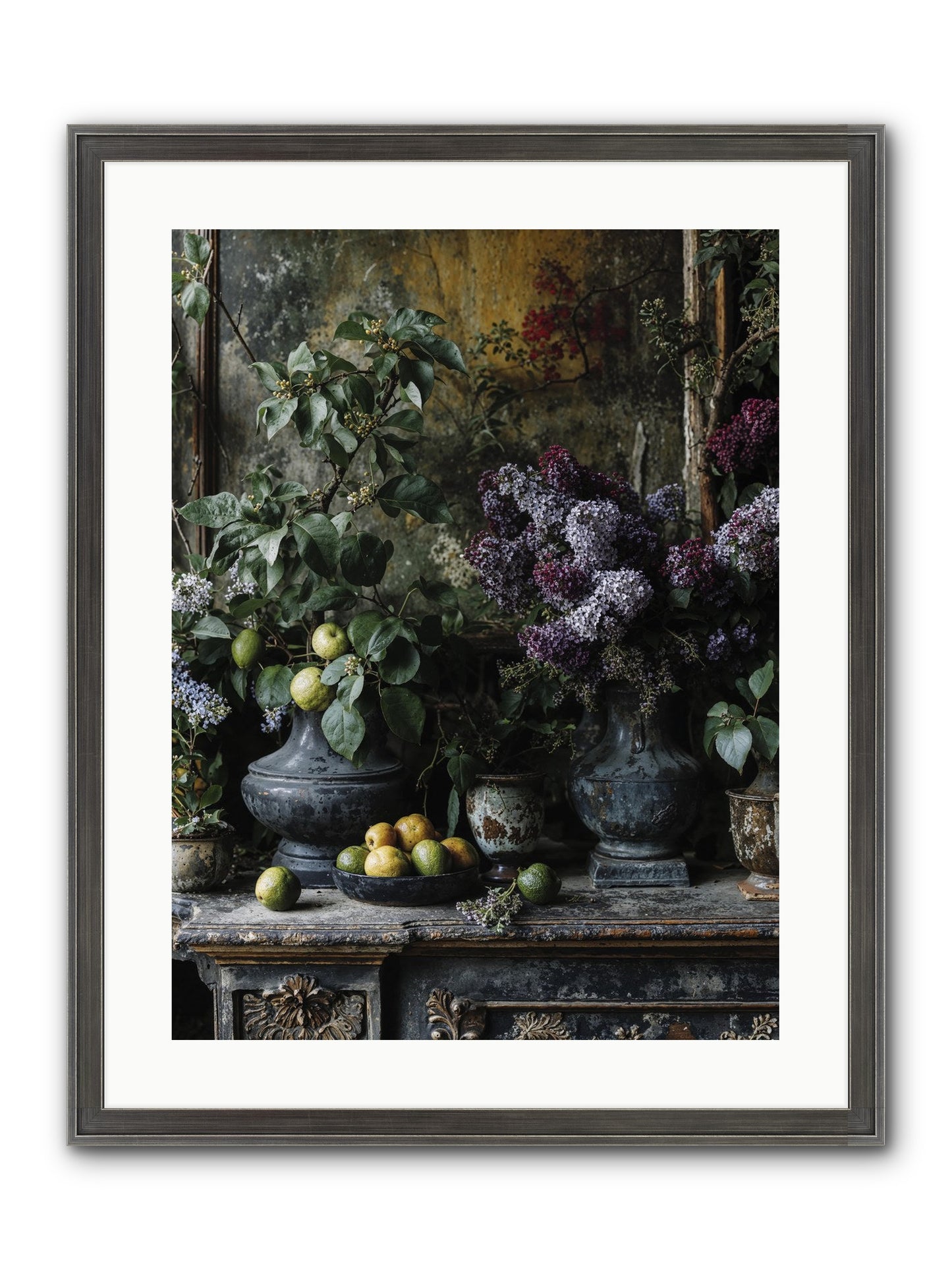 Memory Blooming Framed Print - Slimwoods Black/Silver 18x24