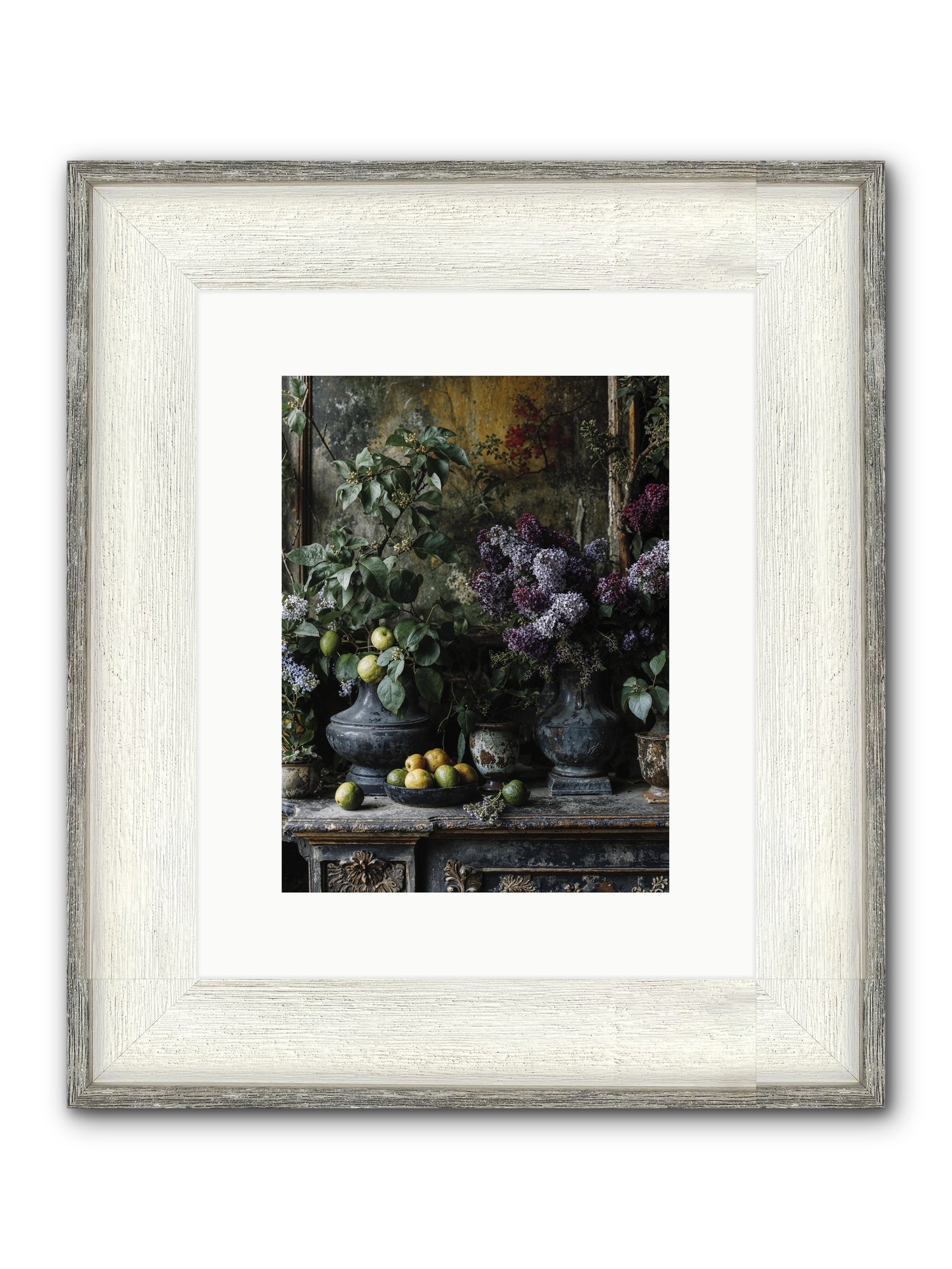 Memory Blooming Framed Print - Driftwood White 9x12