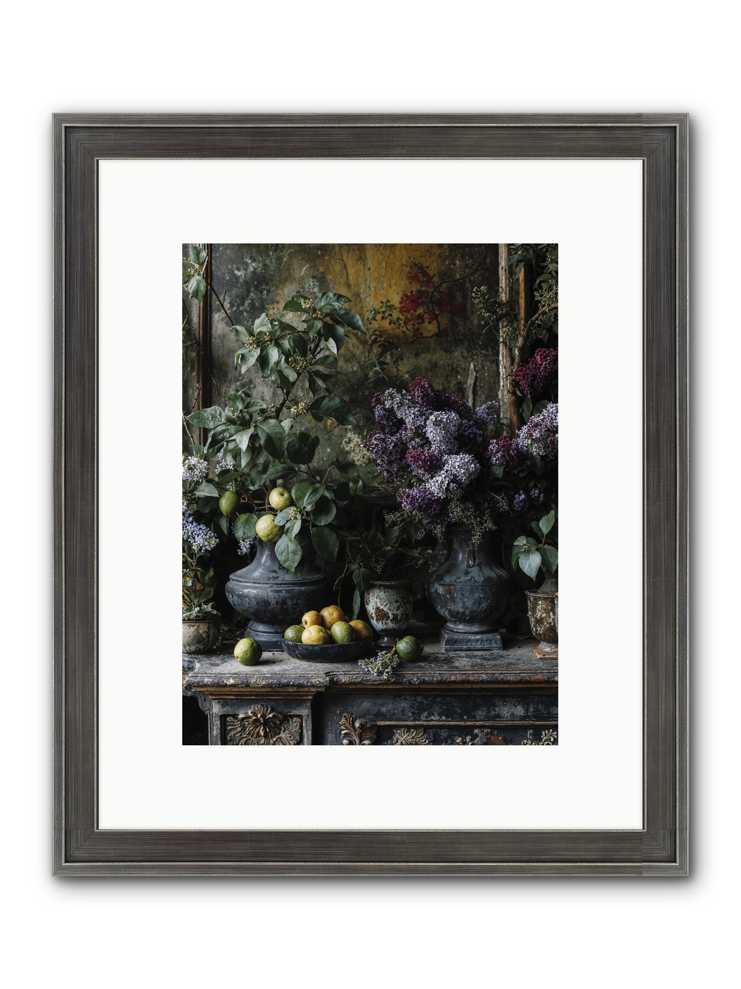 Memory Blooming Framed Print - Slimwoods Black/Silver 9x12