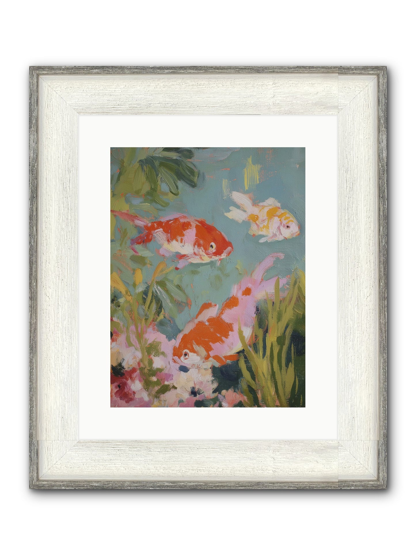 Memory's Seascape Framed Print - Driftwood White 12x16