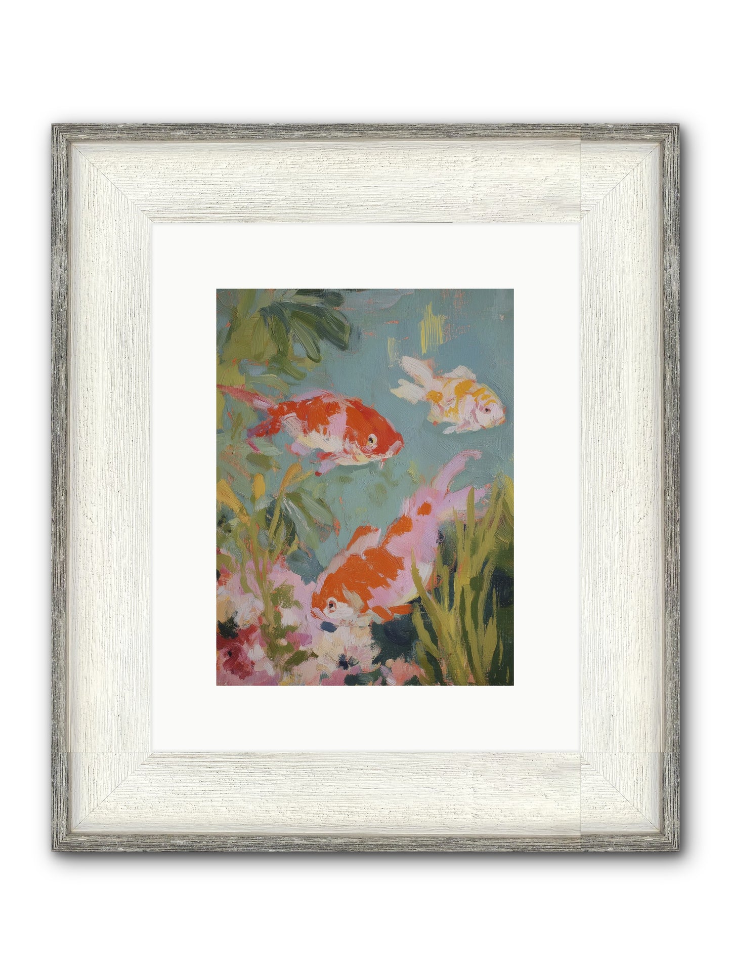 Memory's Seascape Framed Print - Driftwood White 9x12