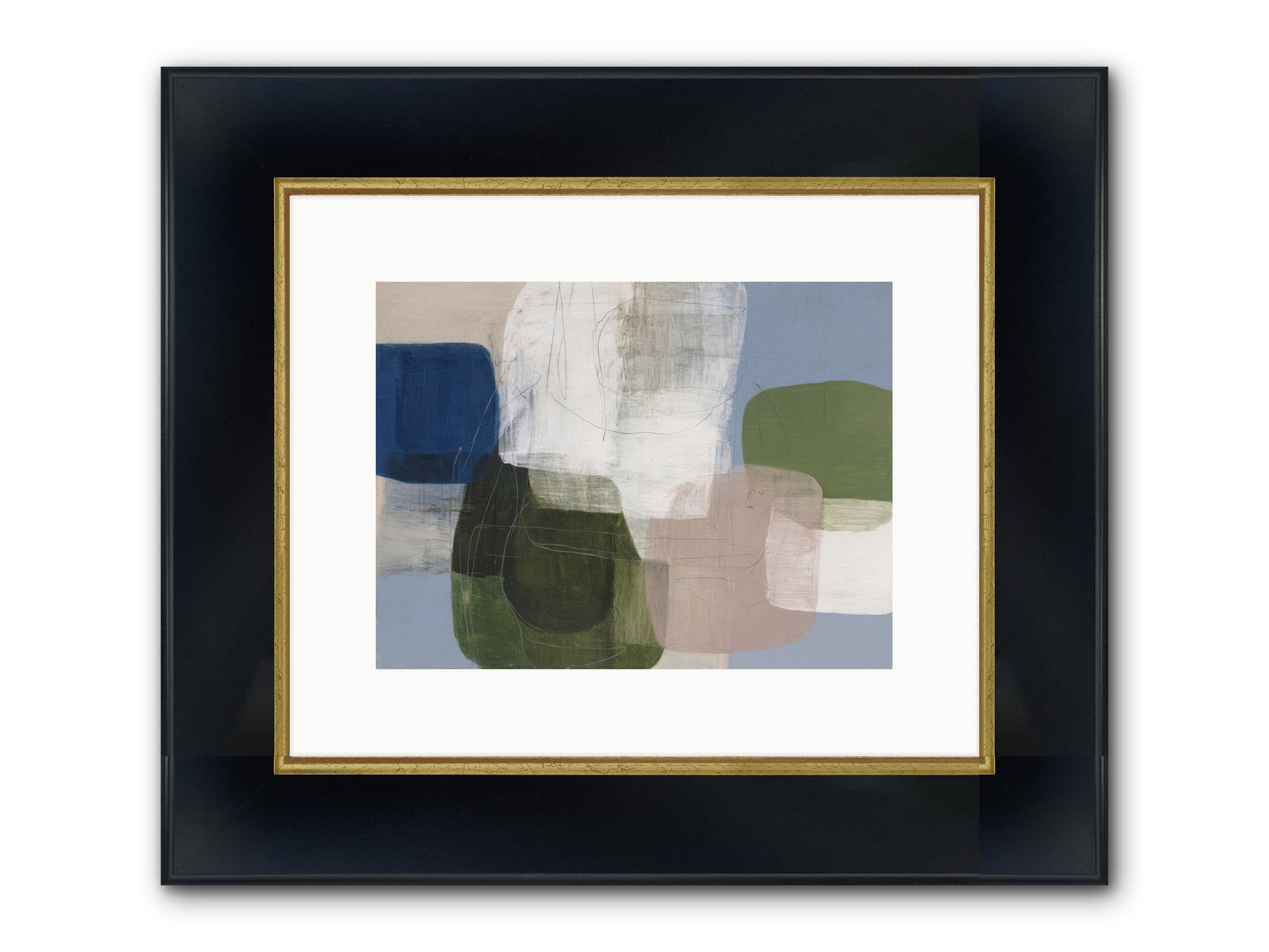 Meridian Framed Print - Wide Black w/Gold 12x9