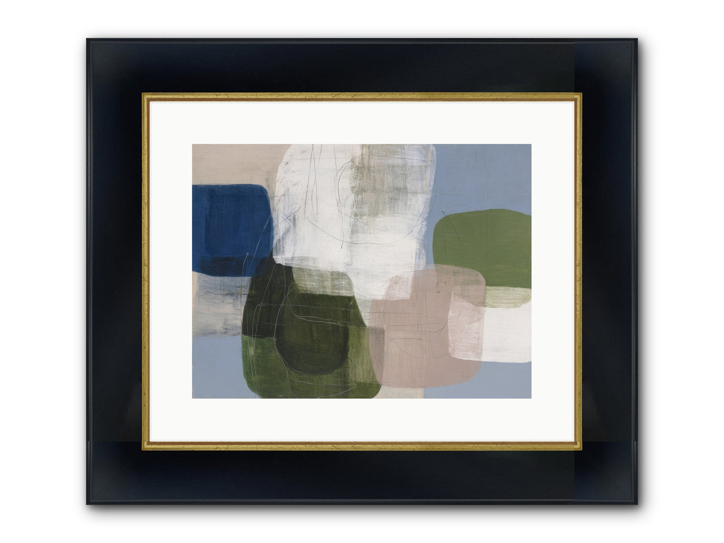 Meridian Framed Print - Wide Black w/Gold 16x12