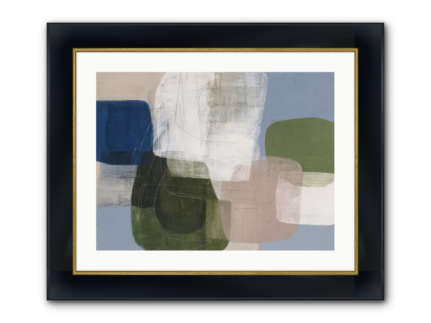 Meridian Framed Print - Wide Black w/Gold 24x18