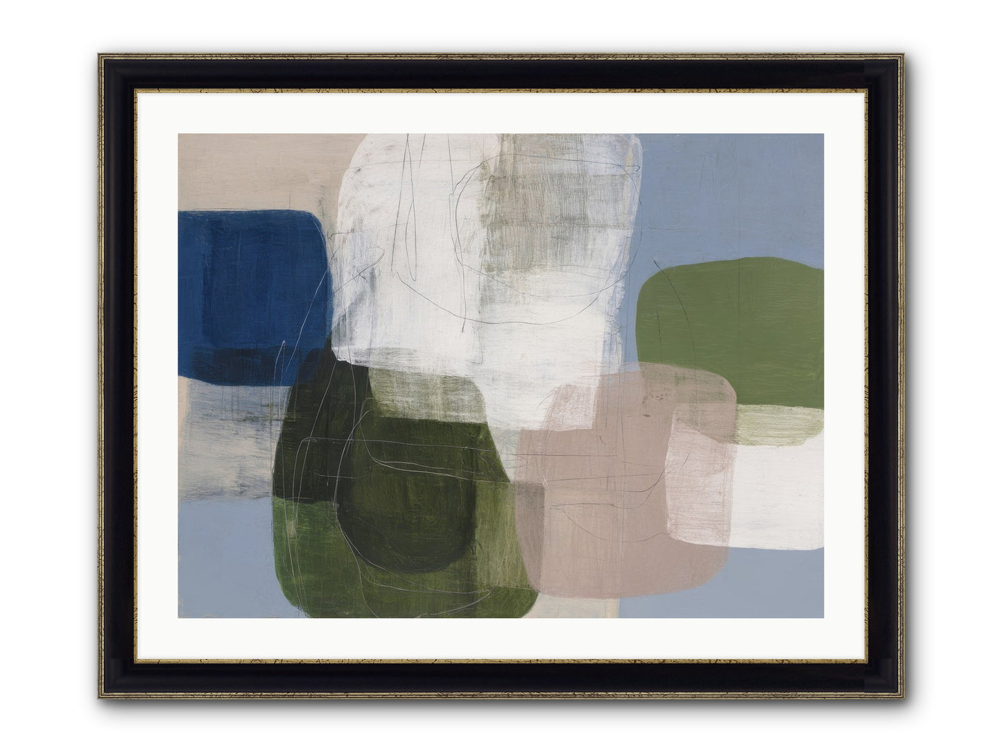 Meridian Framed Print - Black & Gold 32x24