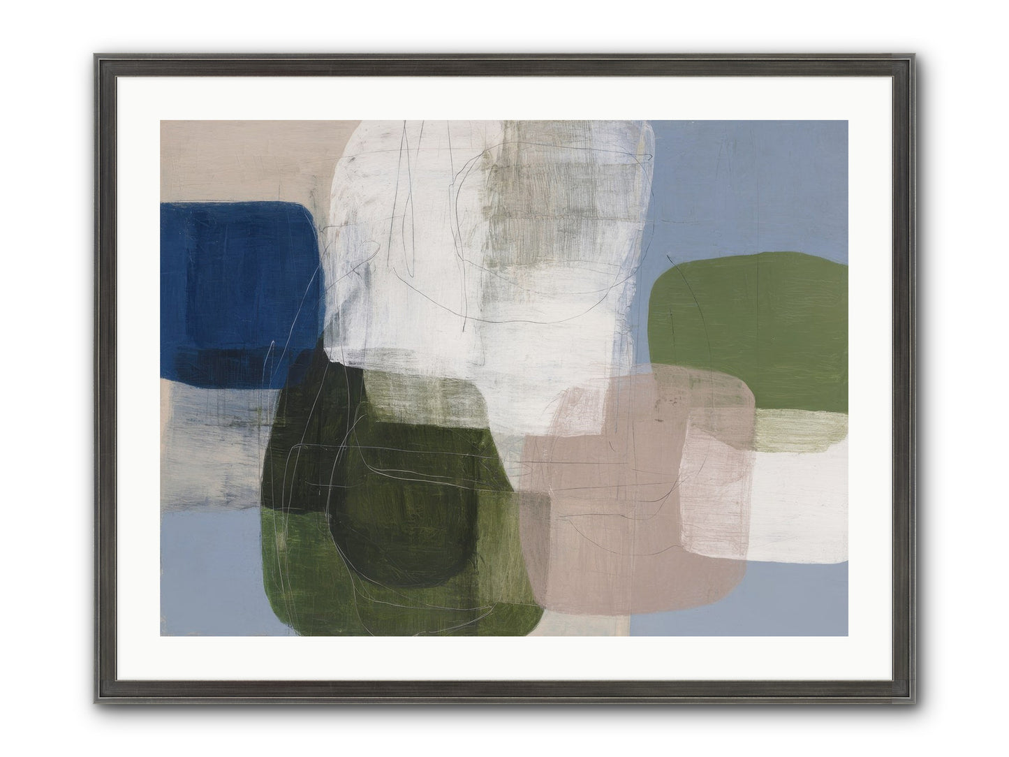 Meridian Framed Print - Slimwoods Black/Silver 32x24