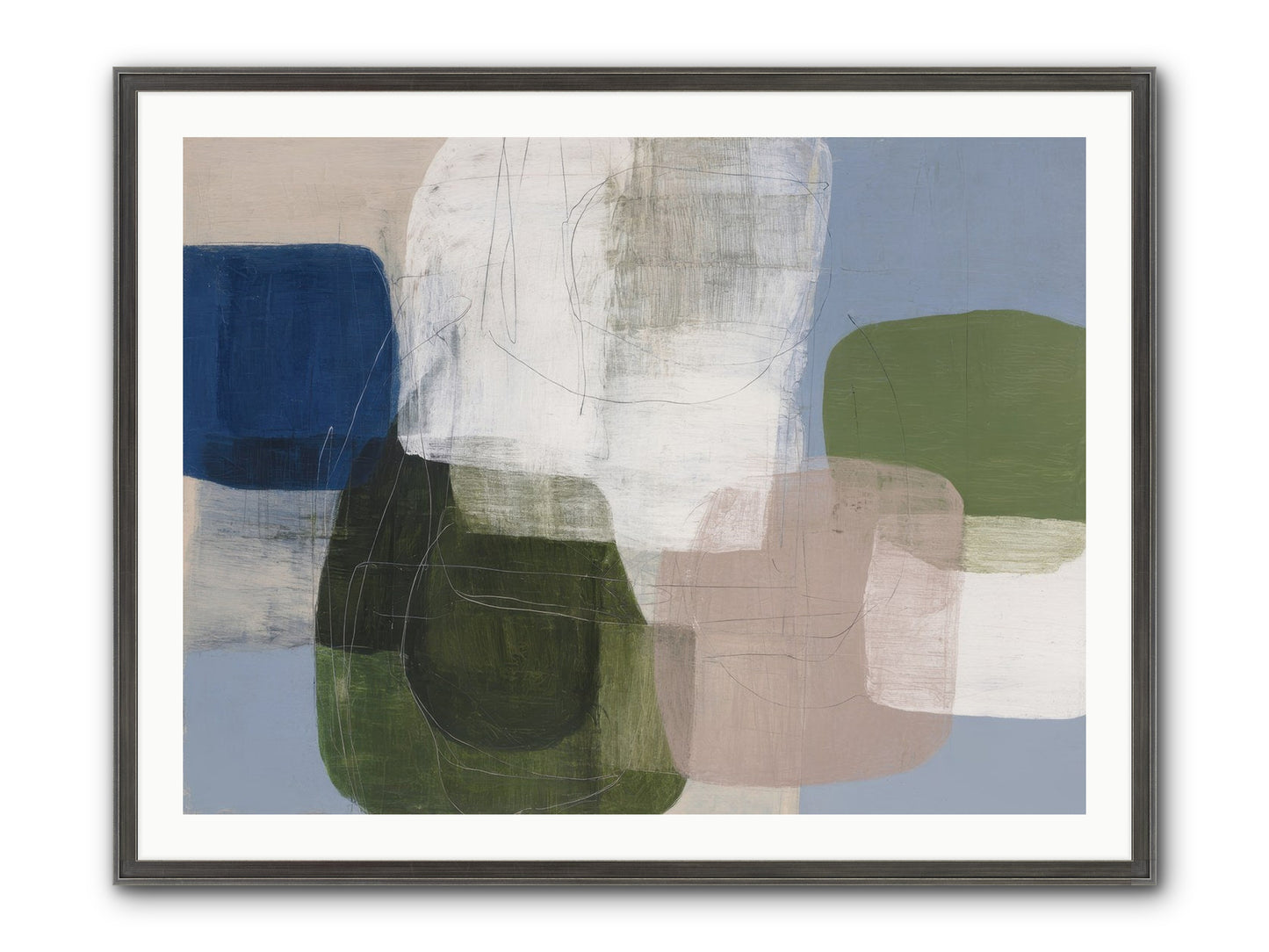 Meridian Framed Print - Slimwoods Black/Silver 40x30
