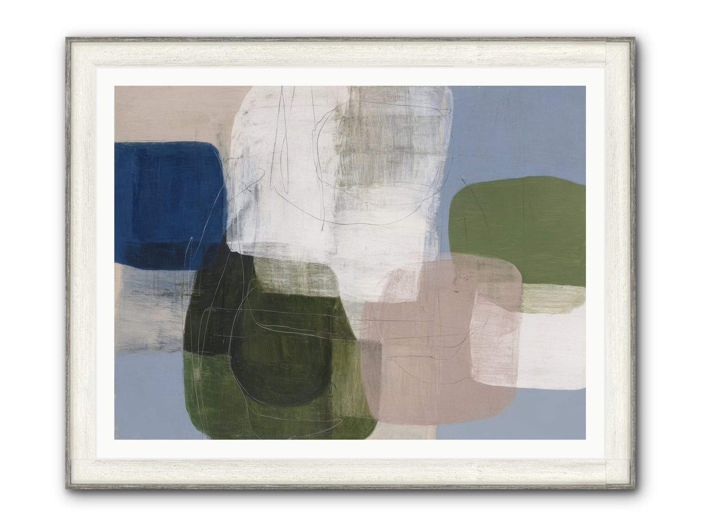 Meridian Framed Print - Driftwood White 48x36
