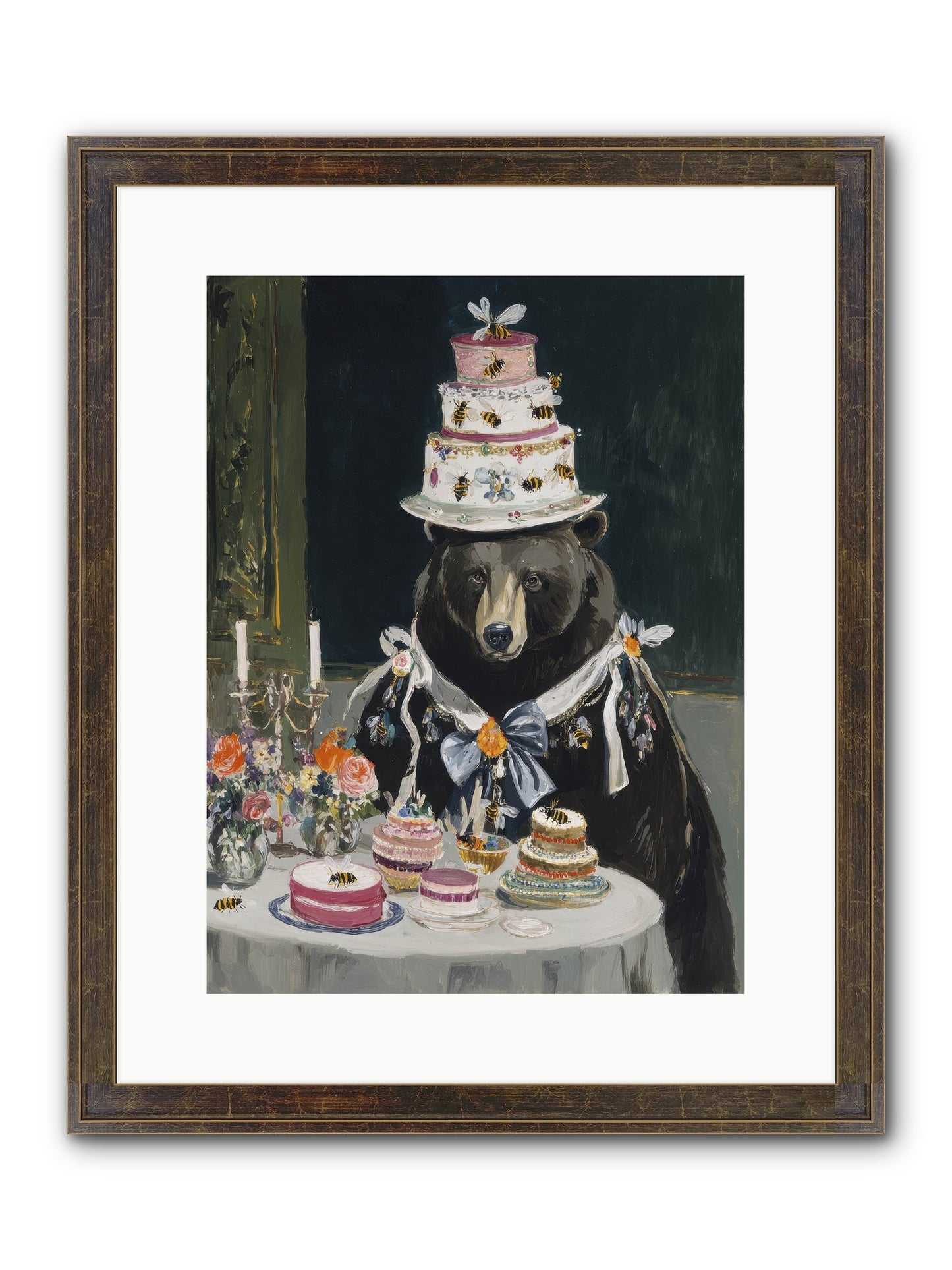 Meringue Wishes No.2 Framed Print - Slimwoods Black/Gold 12x16