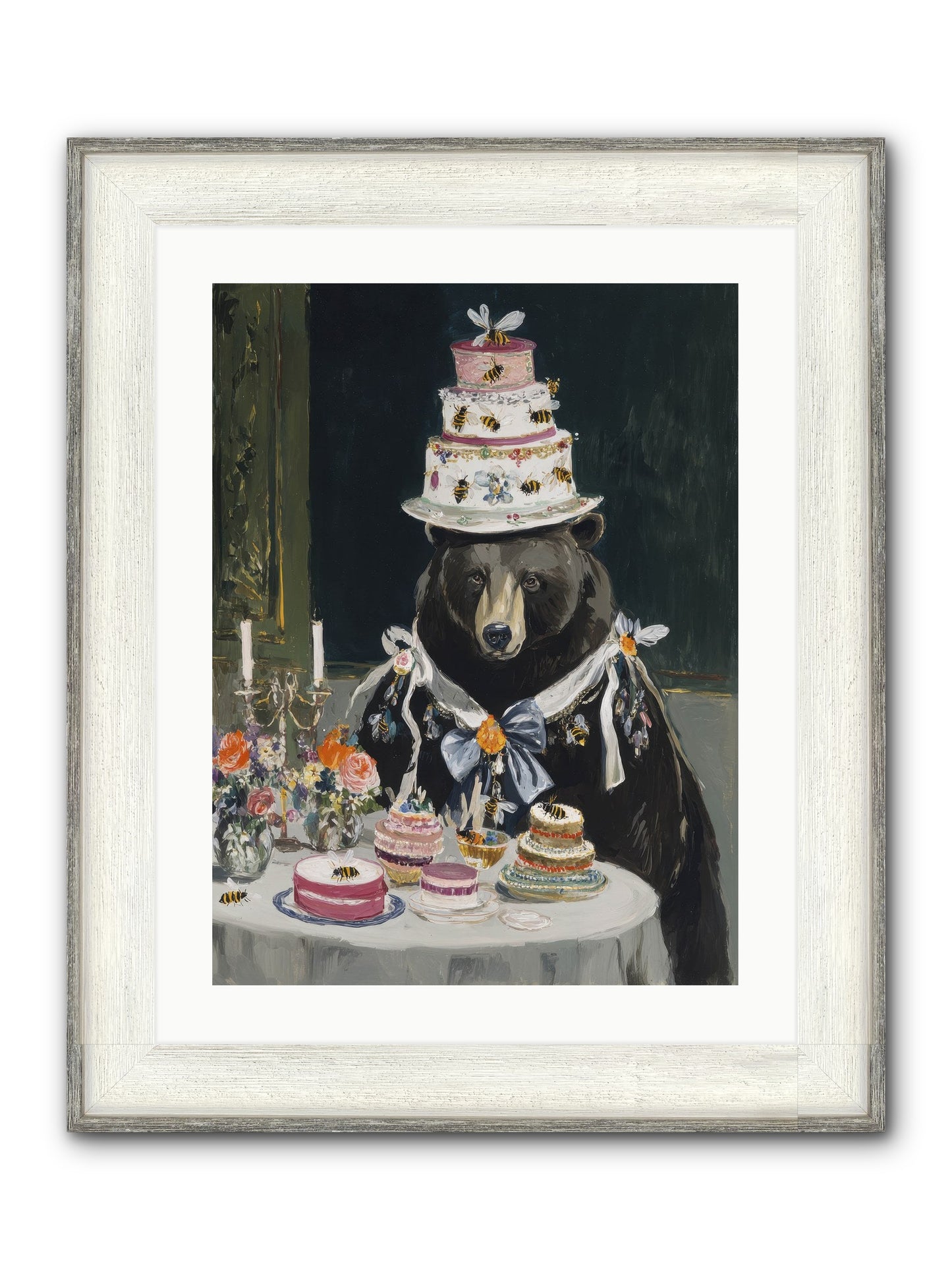 Meringue Wishes No.2 Framed Print - Driftwood White 18x24