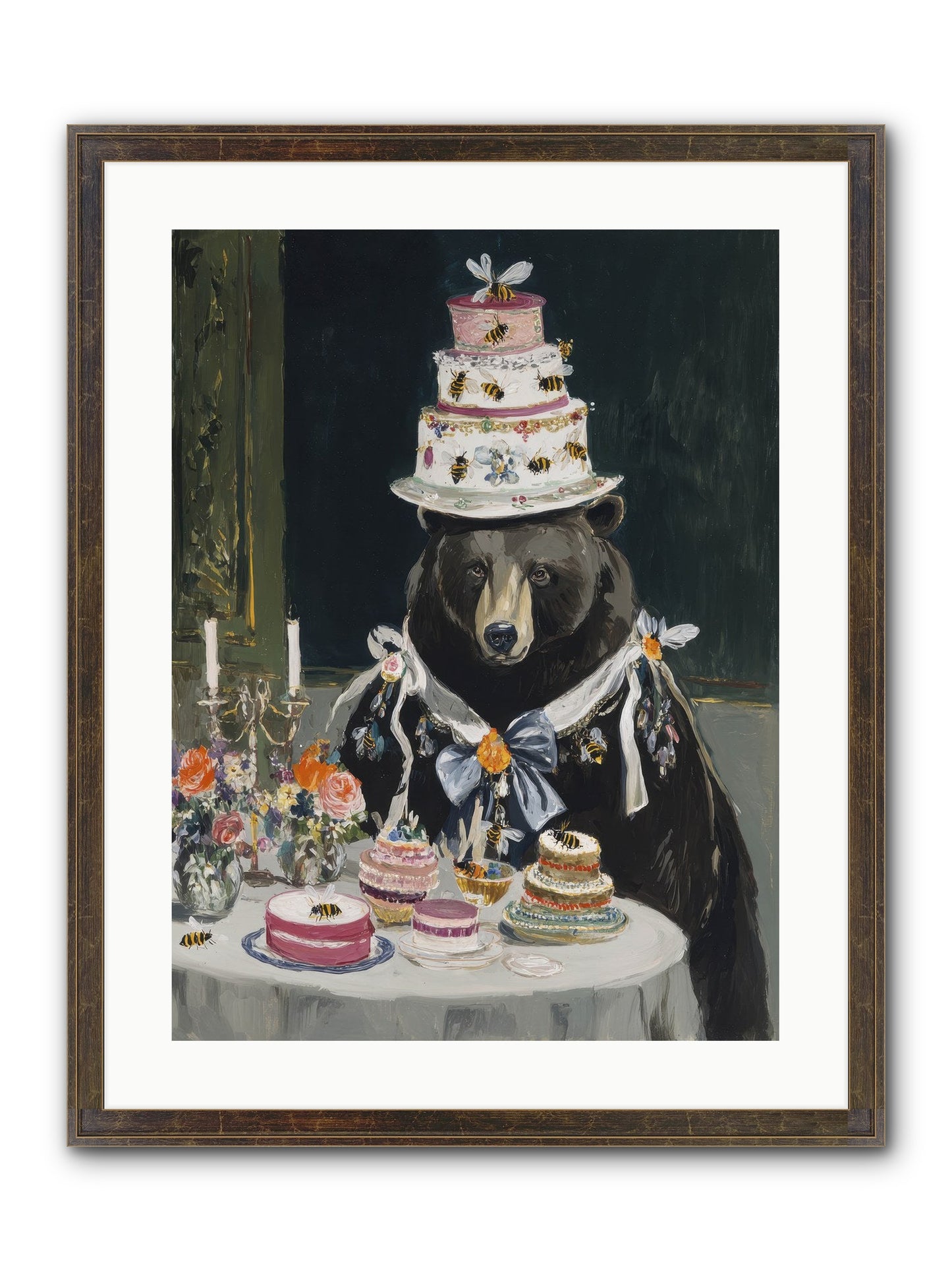 Meringue Wishes No.2 Framed Print - Slimwoods Black/Gold 18x24