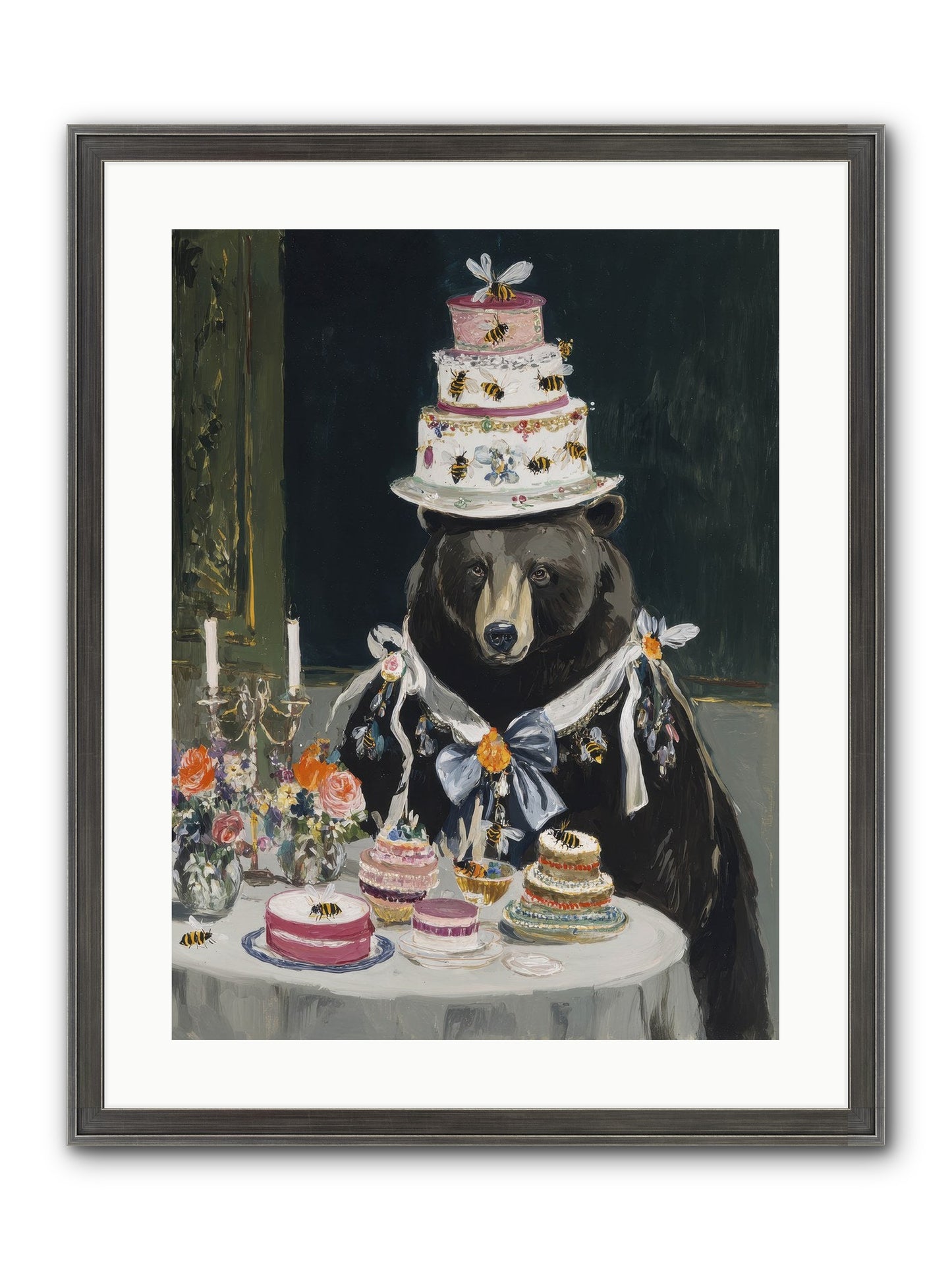 Meringue Wishes No.2 Framed Print - Slimwoods Black/Silver 18x24