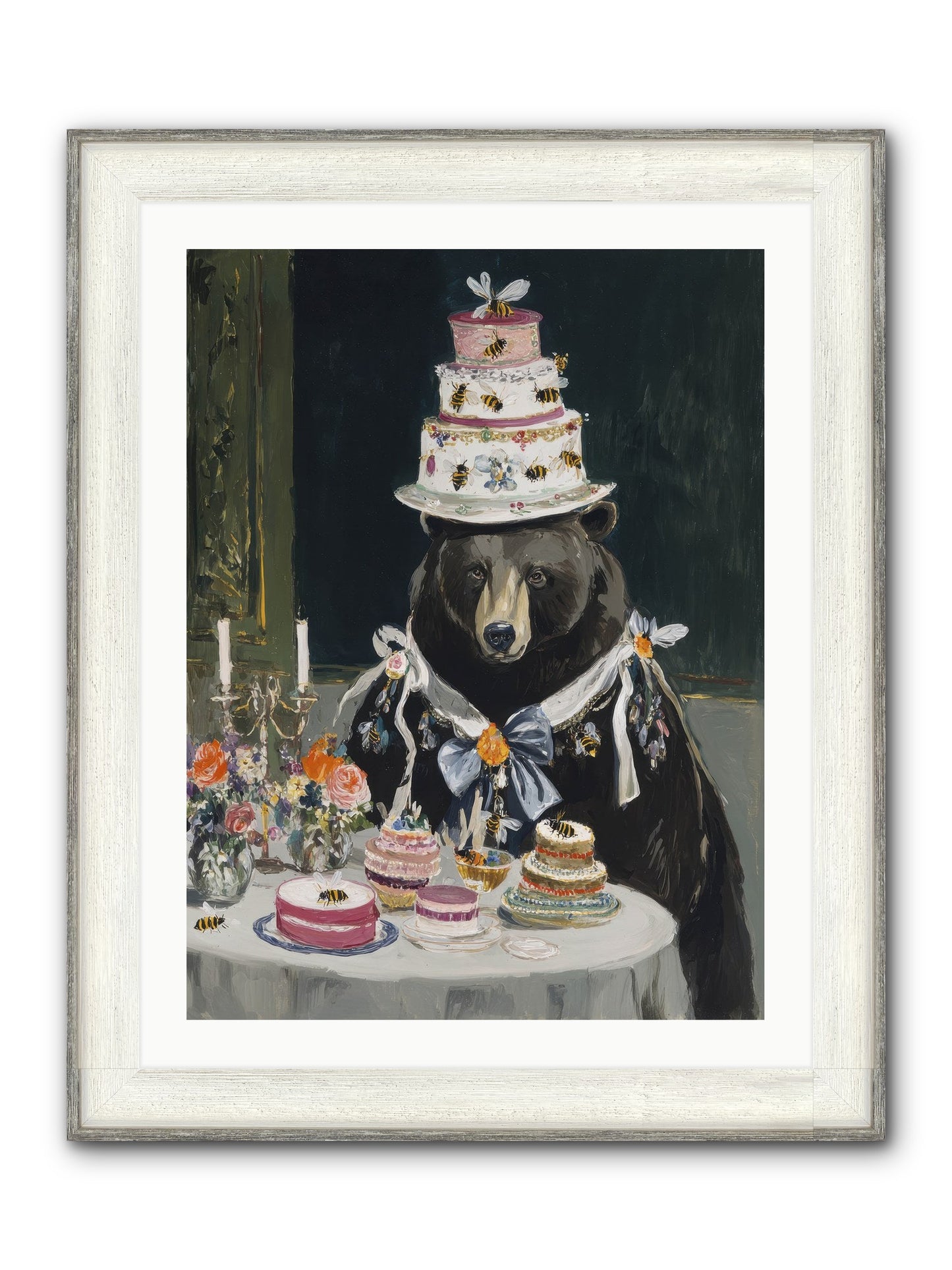 Meringue Wishes No.2 Framed Print - Driftwood White 24x32