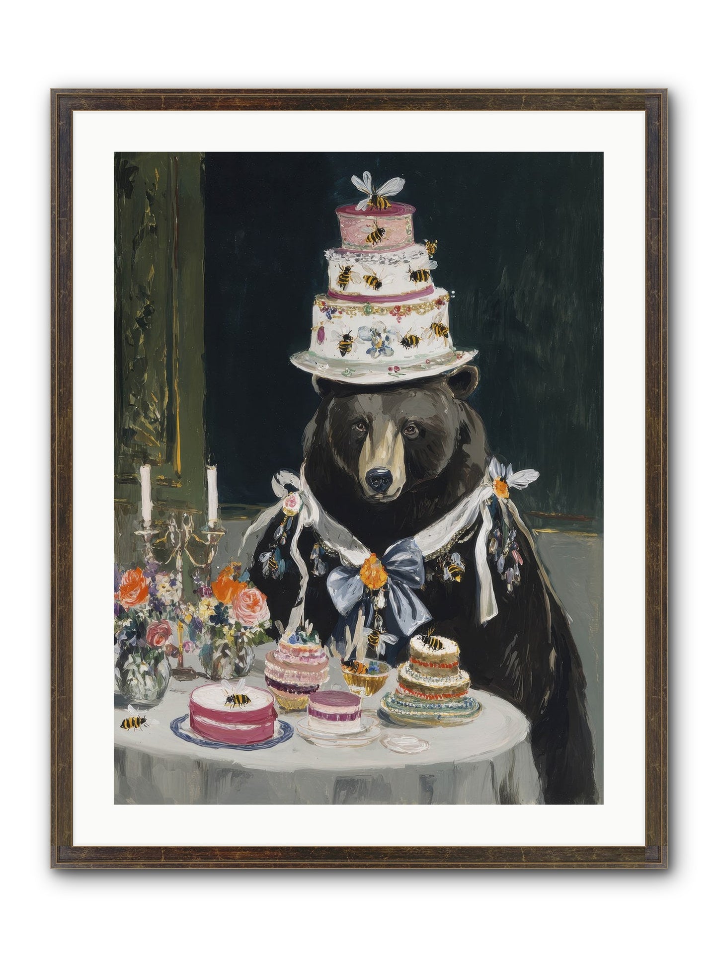 Meringue Wishes No.2 Framed Print - Slimwoods Black/Gold 24x32