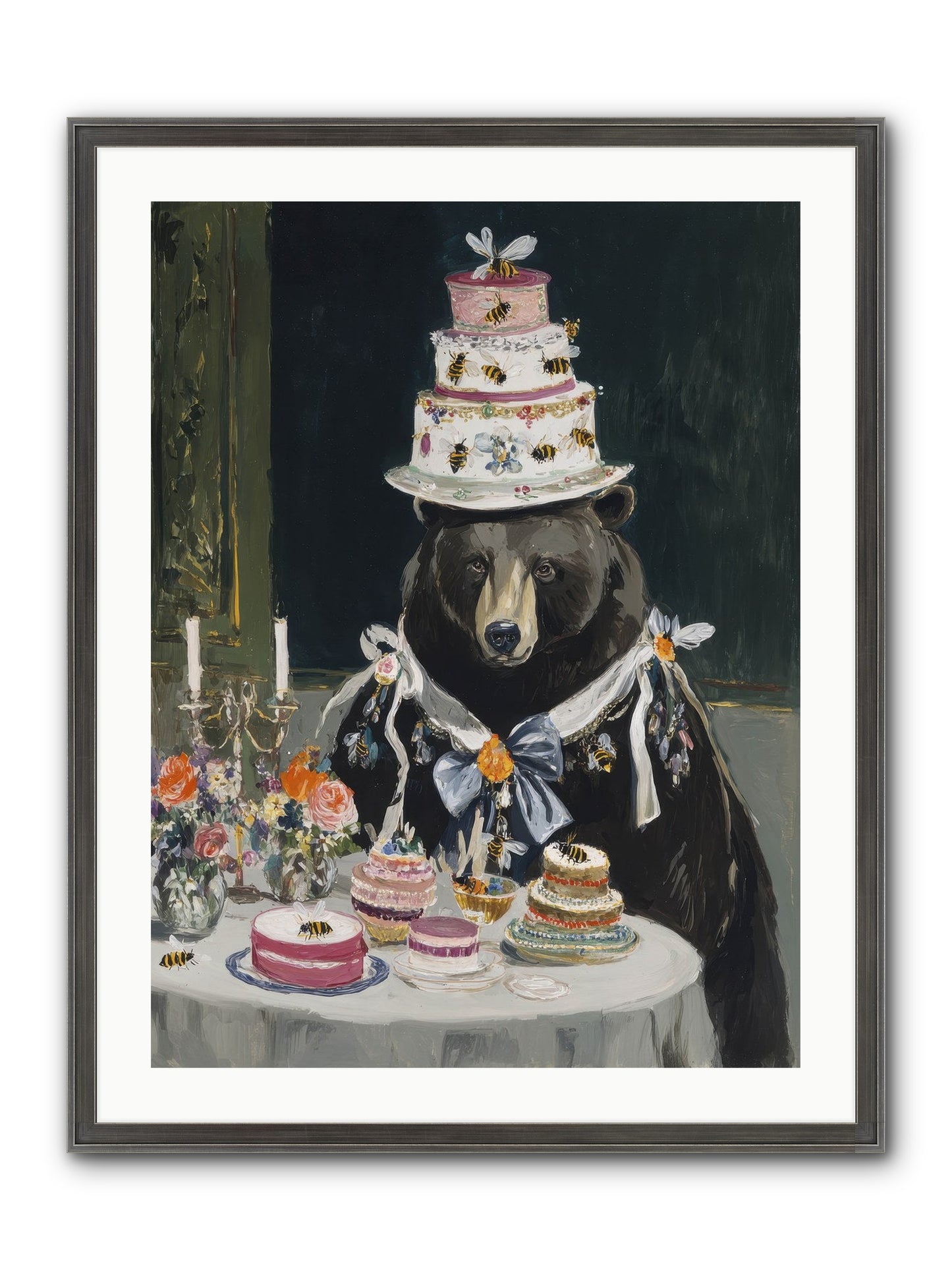 Meringue Wishes No.2 Framed Print - Slimwoods Black/Silver 24x32