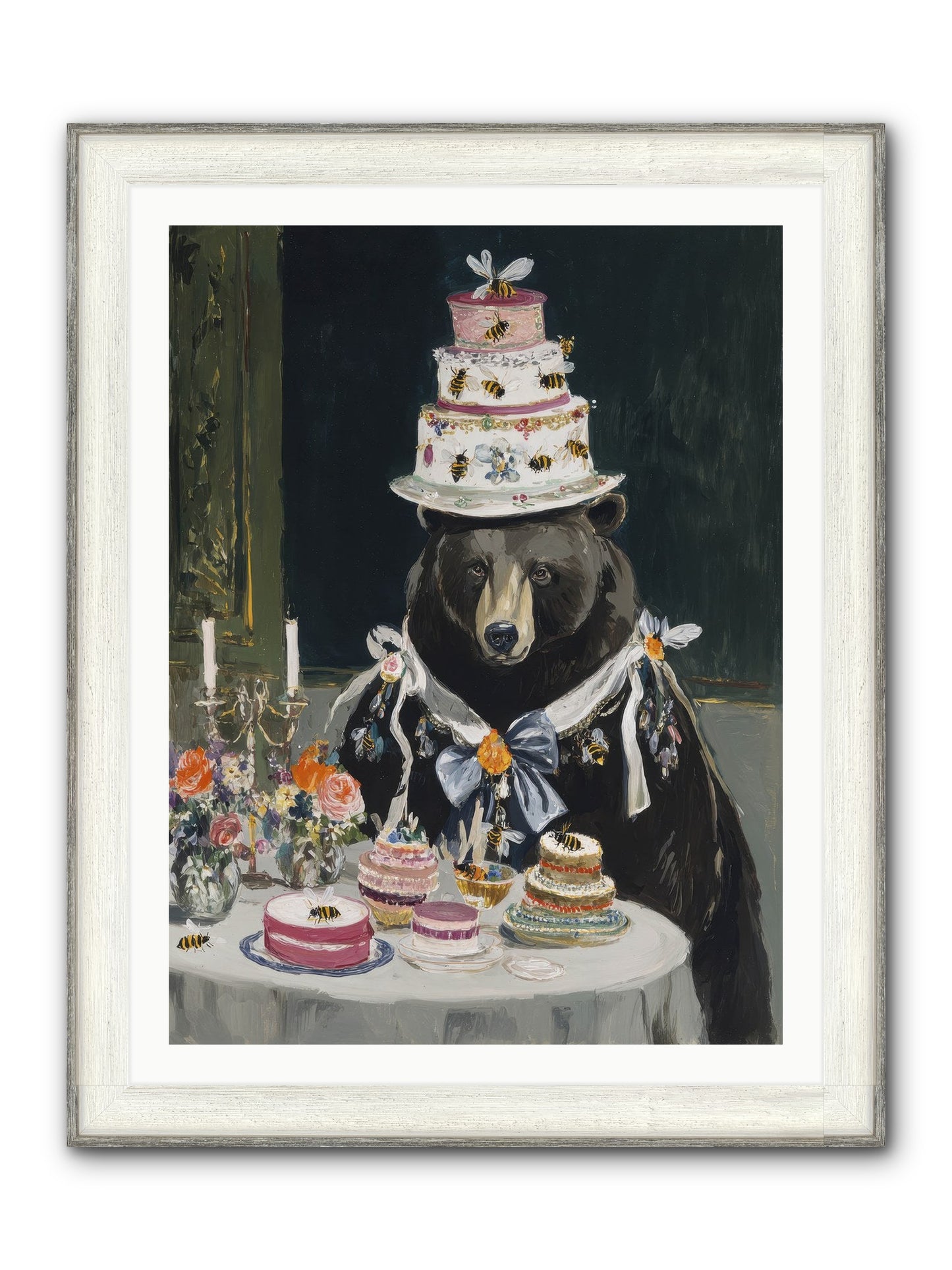 Meringue Wishes No.2 Framed Print - Driftwood White 30x40