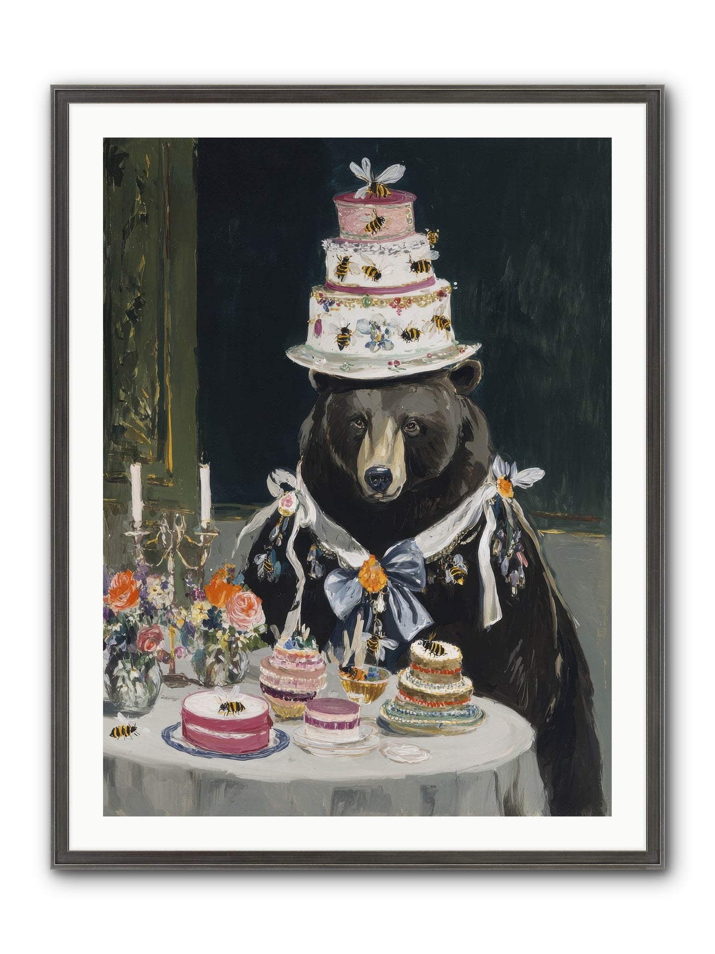 Meringue Wishes No.2 Framed Print - Slimwoods Black/Silver 30x40