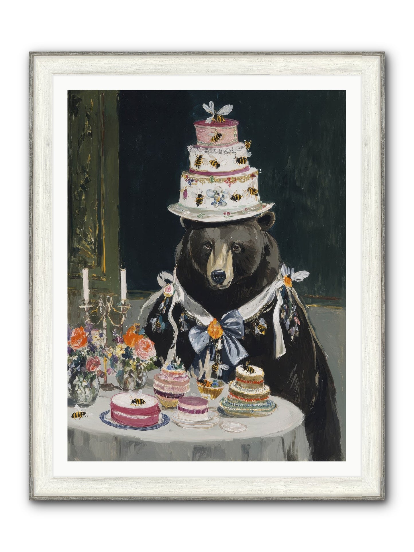 Meringue Wishes No.2 Framed Print - Driftwood White 36x48