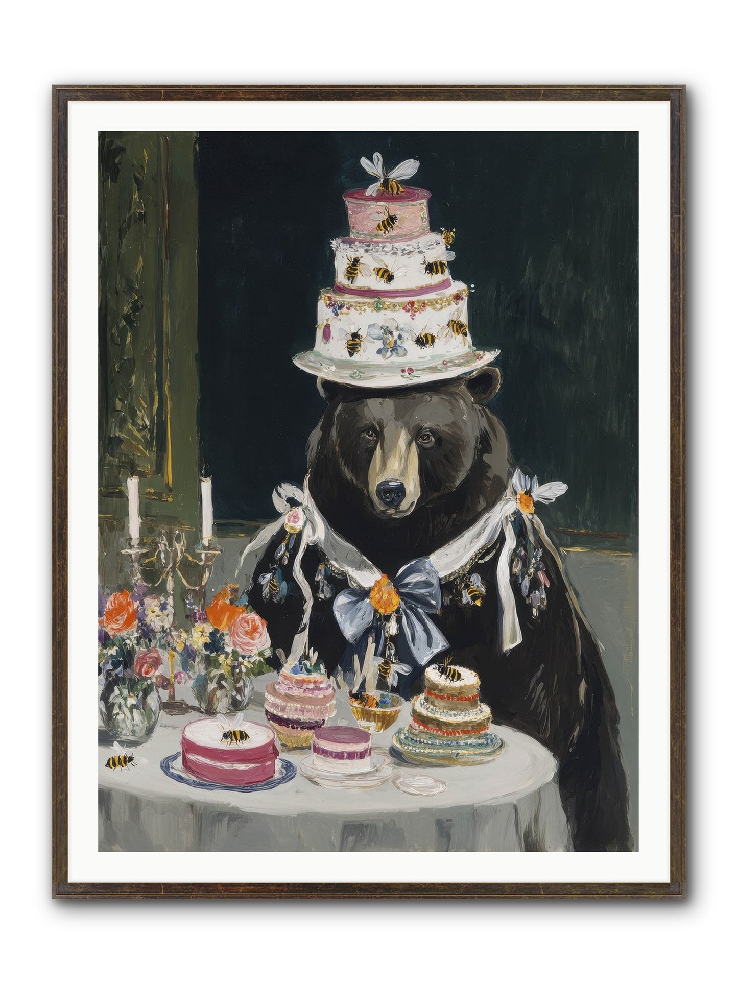 Meringue Wishes No.2 Framed Print - Slimwoods Black/Gold 36x48