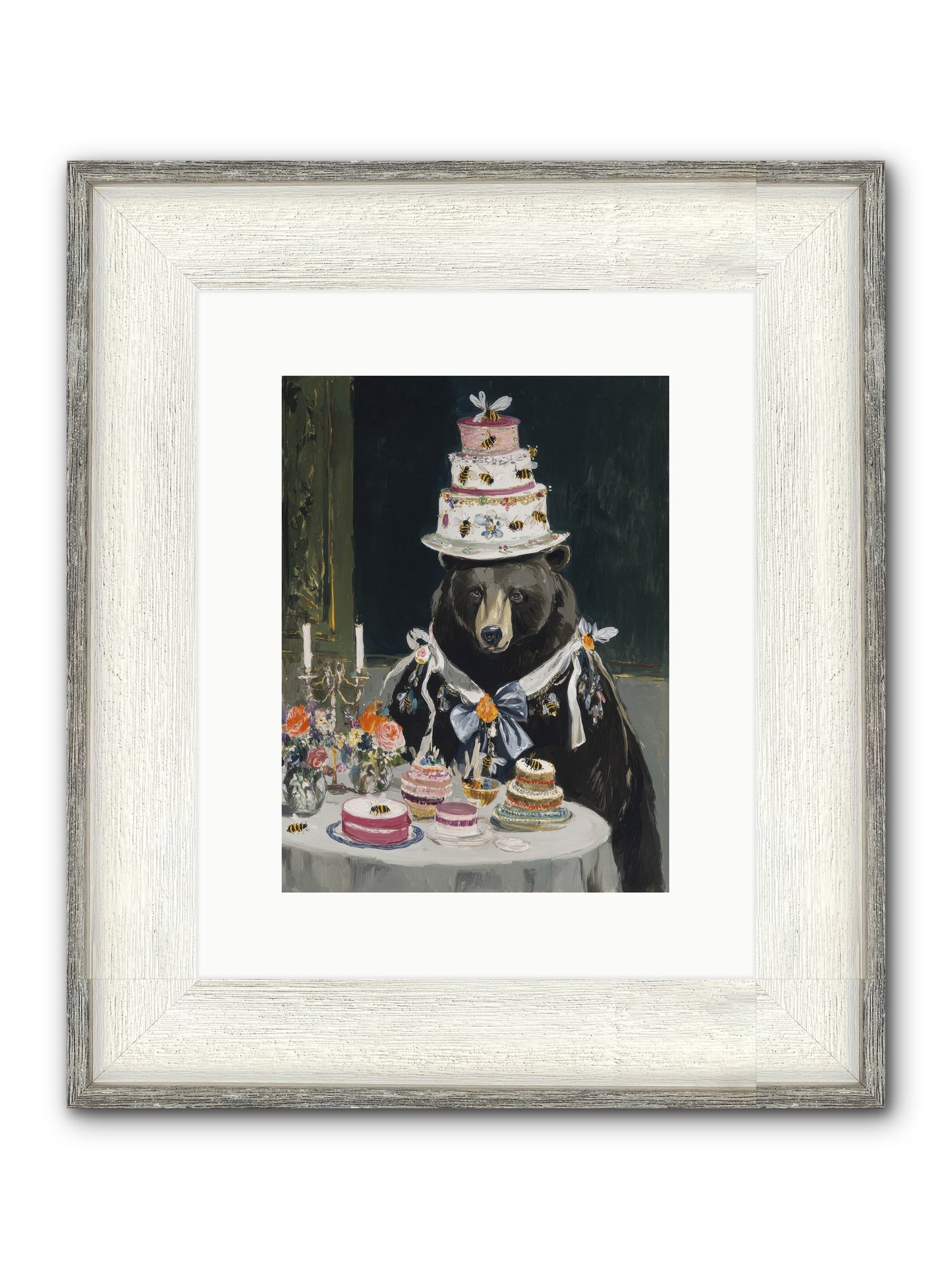 Meringue Wishes No.2 Framed Print - Driftwood White 9x12