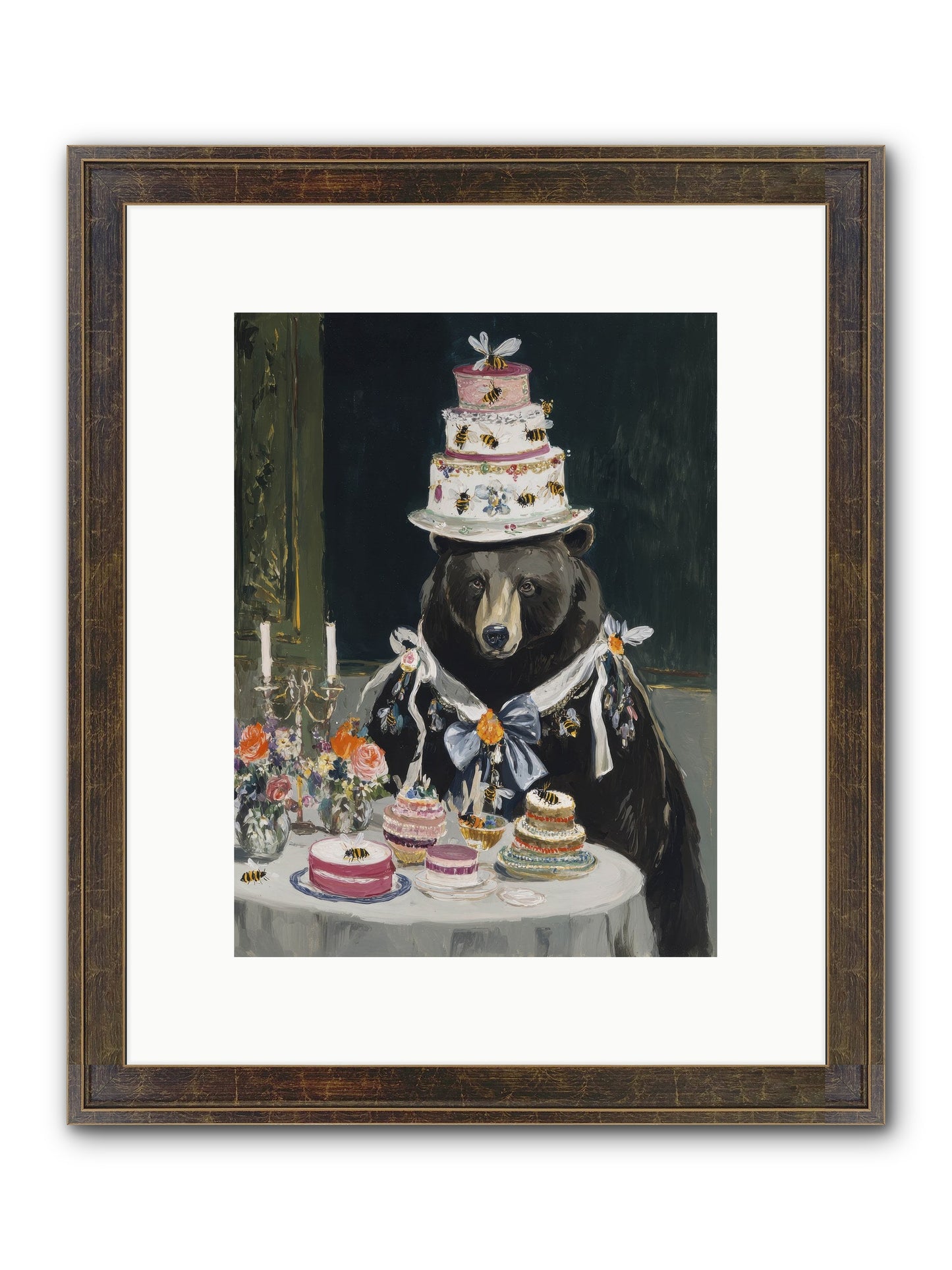 Meringue Wishes No.2 Framed Print - Slimwoods Black/Gold 9x12