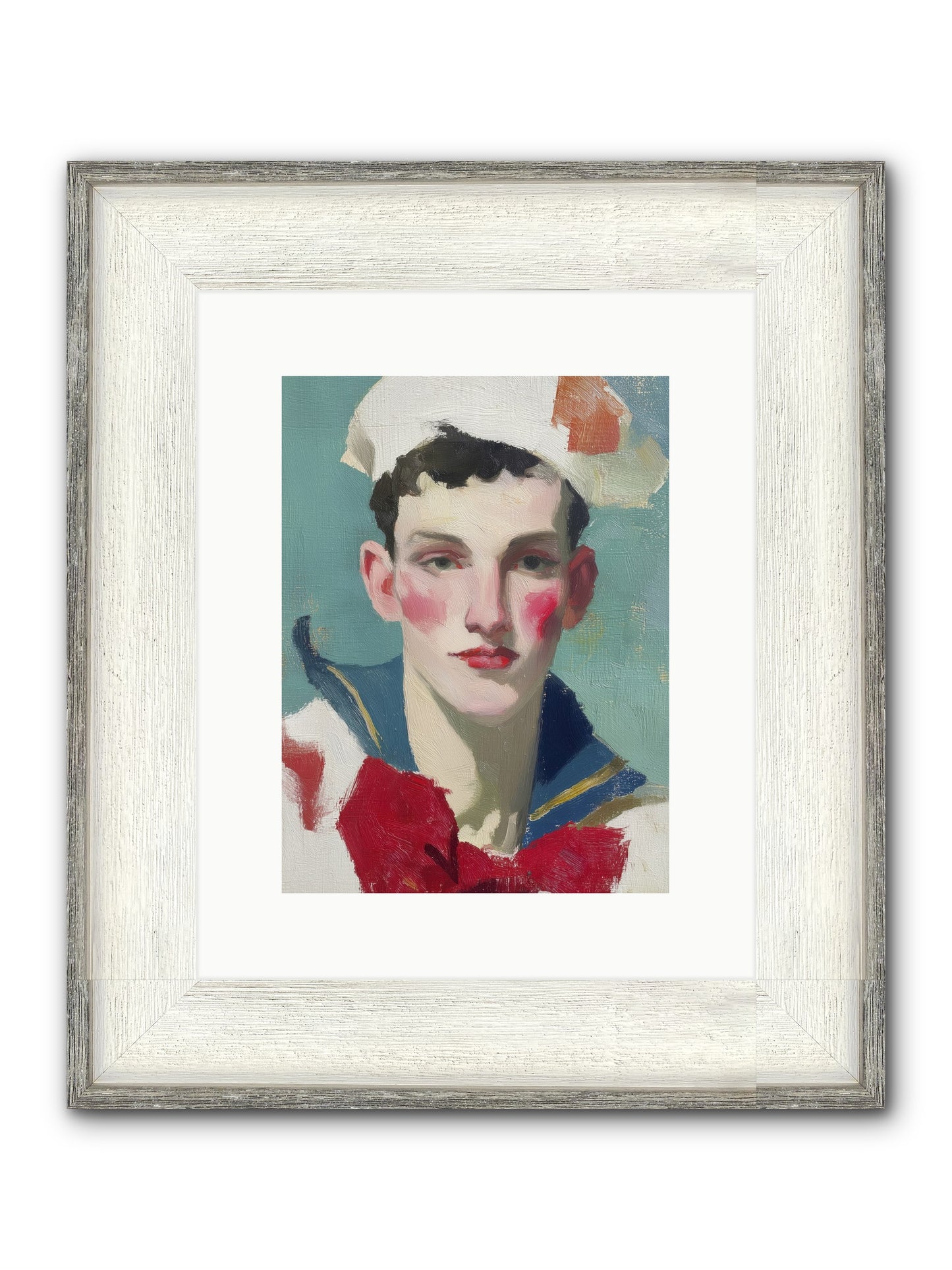 Mermaid's Son Framed Print - Driftwood White 9x12
